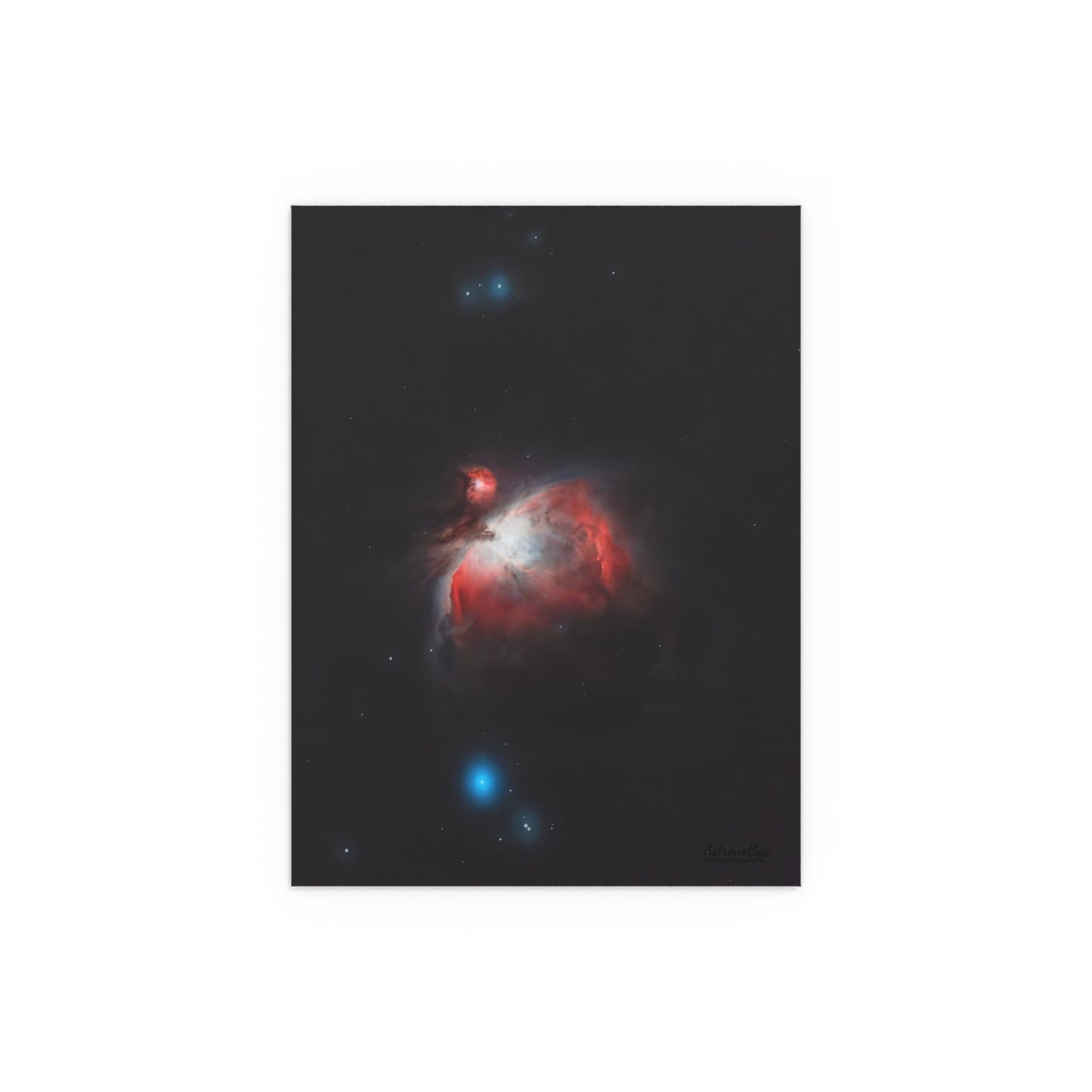Indoor and Outdoor Silk Poster - Orion Nebula Astrophotography by AstronoBoa
