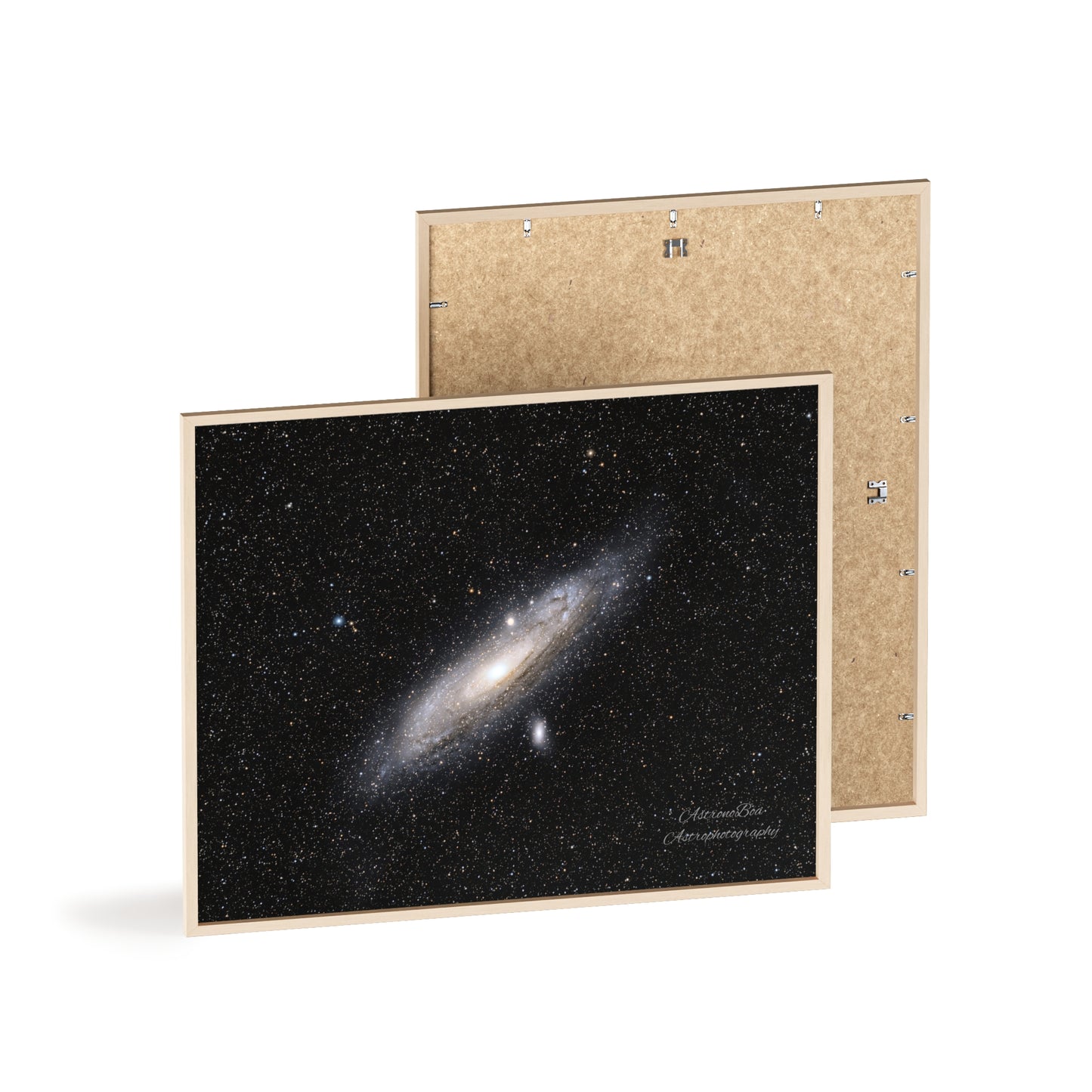 Wooden Frame Andromeda Galaxy Poster