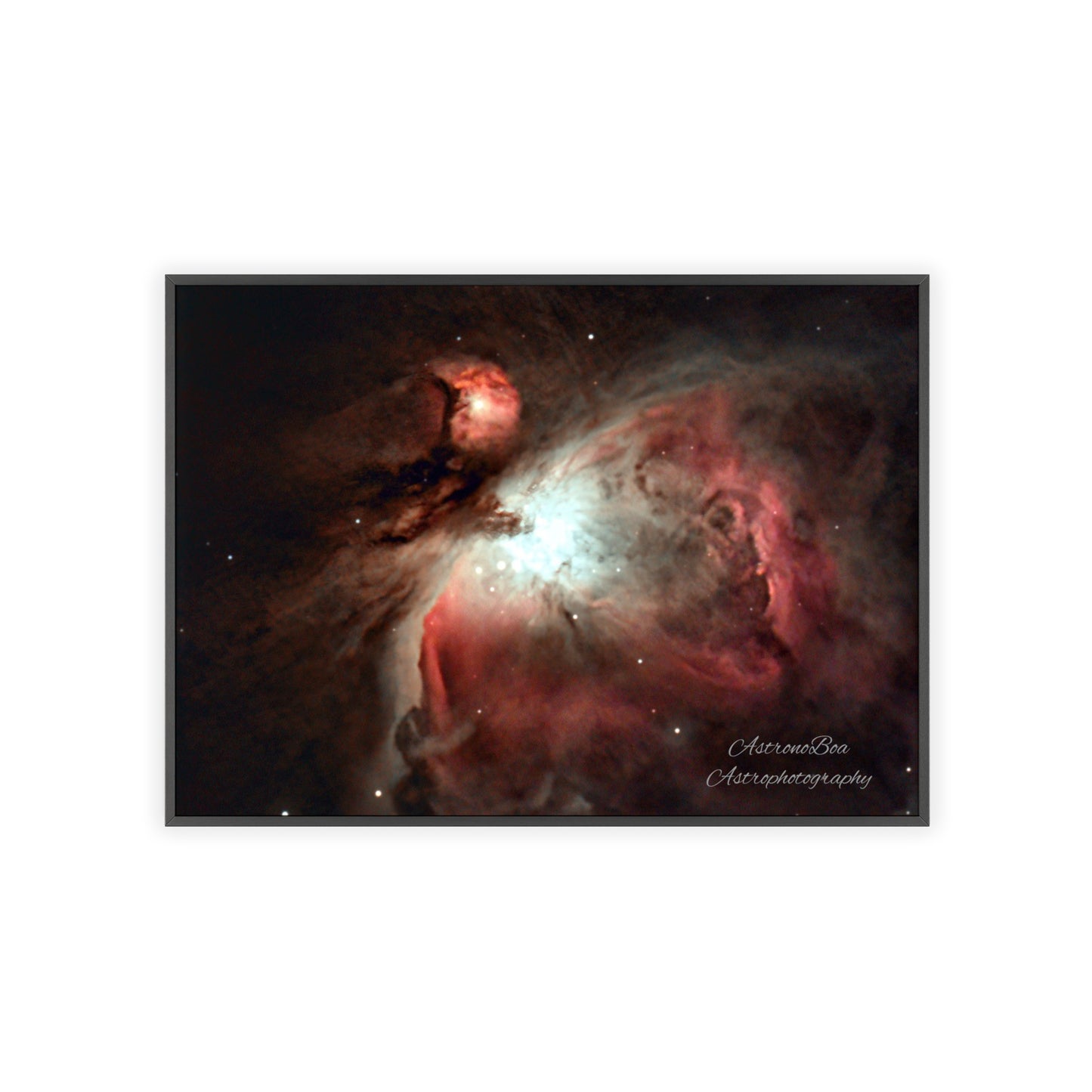 Wooden Frame Orion Nebula Poster