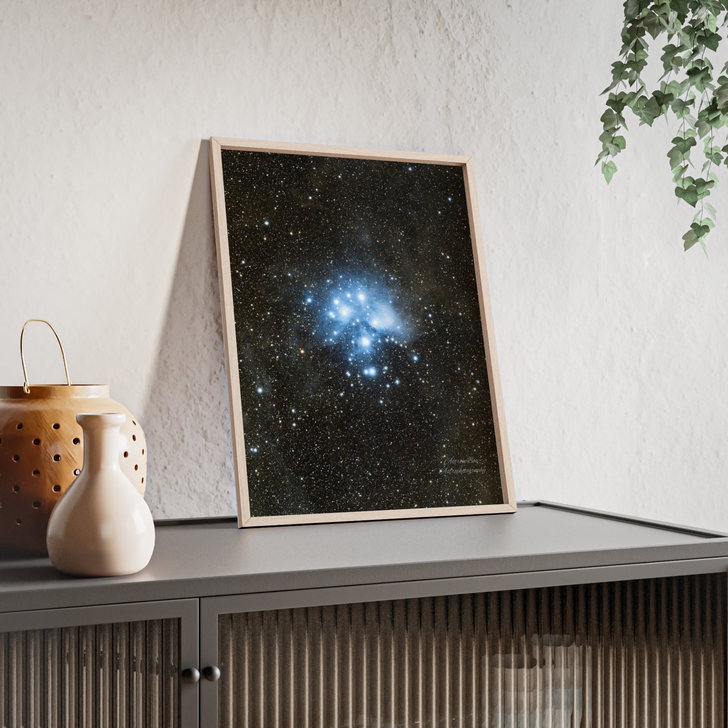 Wooden Frame The Pleiades Poster
