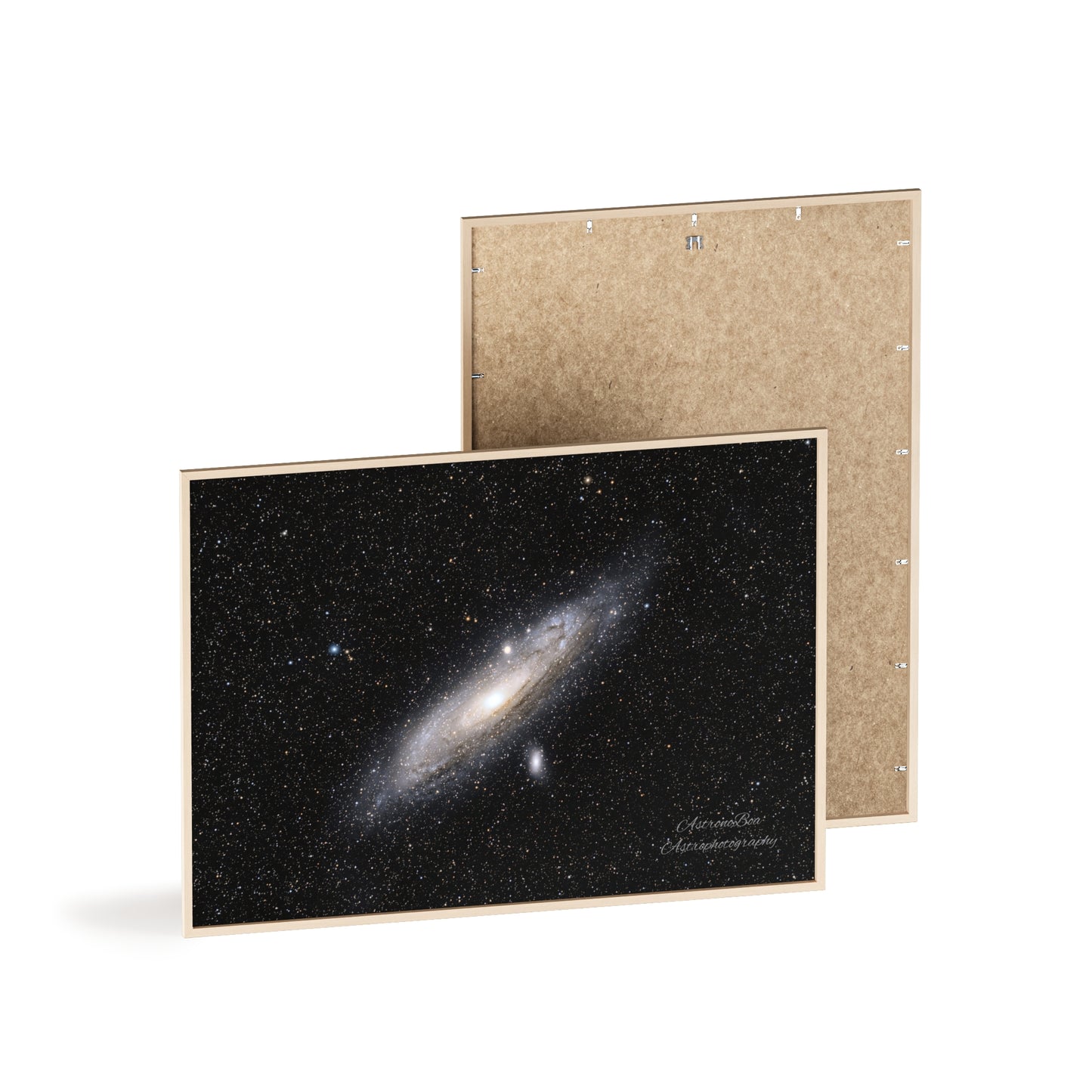 Wooden Frame Andromeda Galaxy Poster