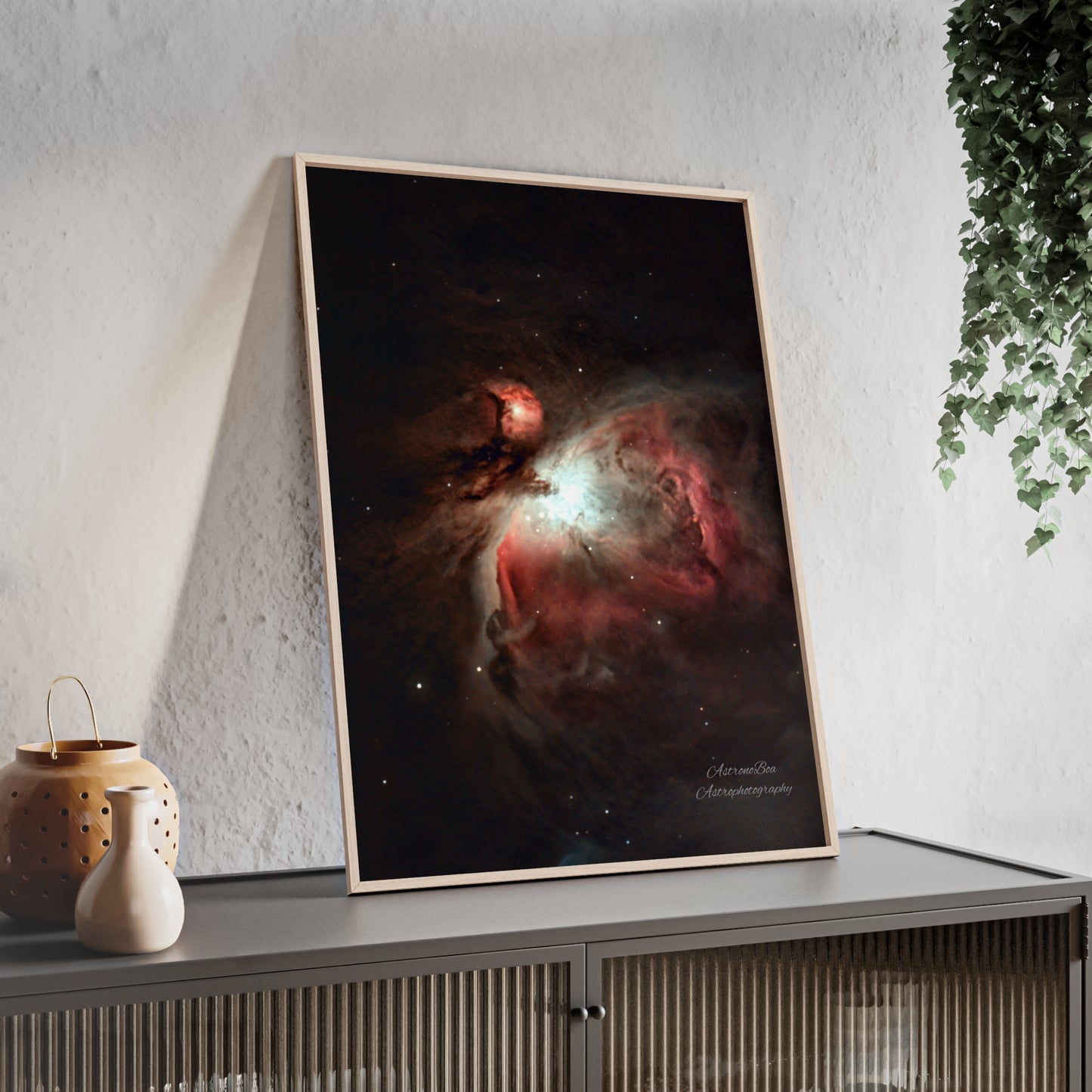 Wooden Frame Orion Nebula Poster