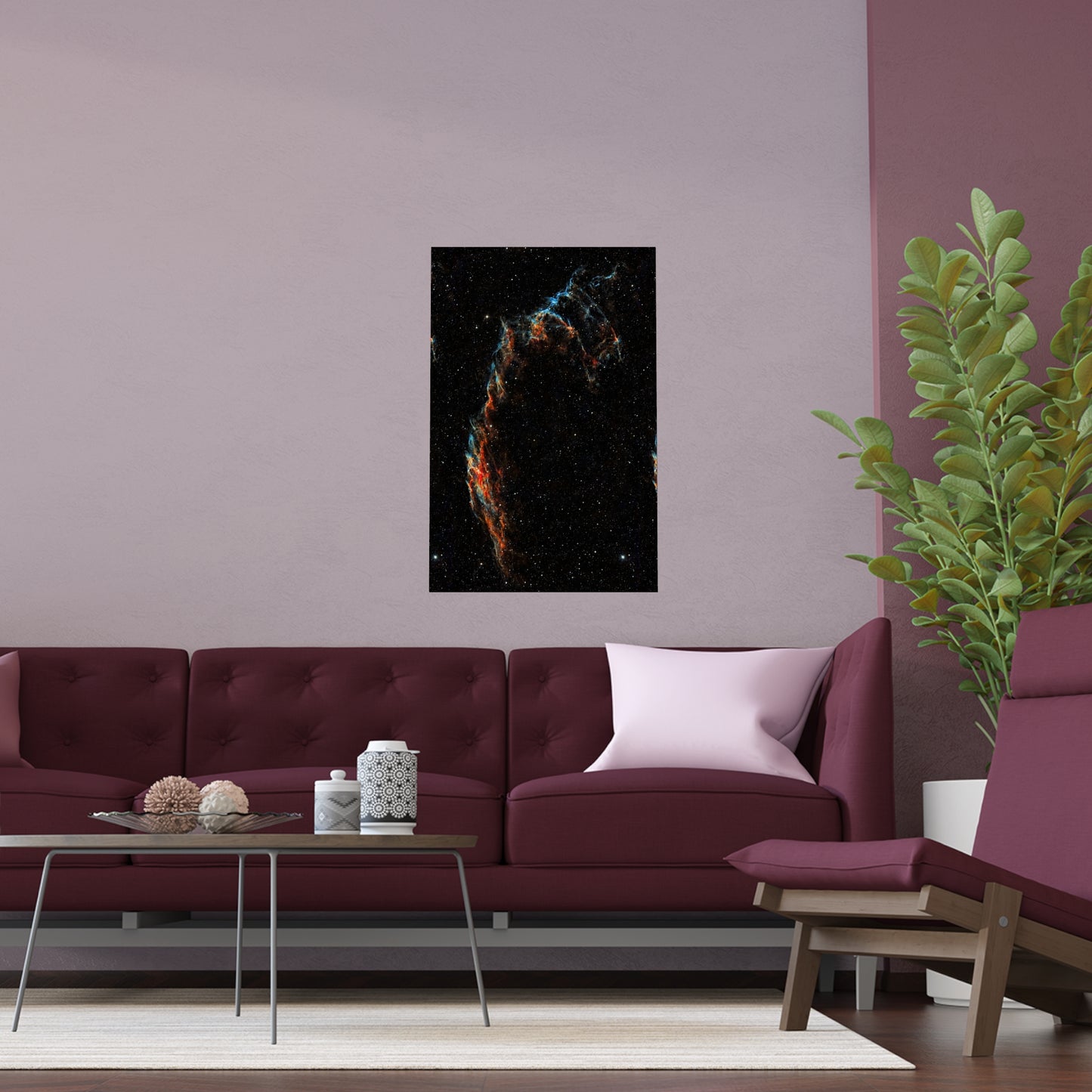 Indoor and Outdoor Silk Poster - The Eastern Veil NGC 6992 by AstronoBoa