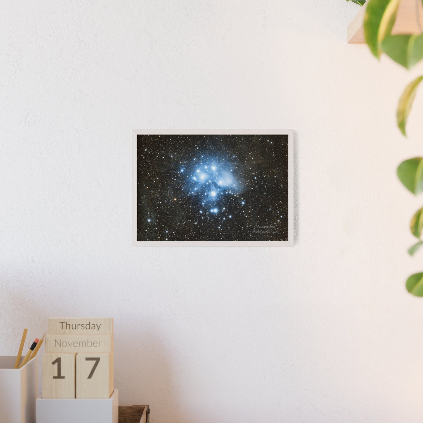 Wooden Frame The Pleiades Poster