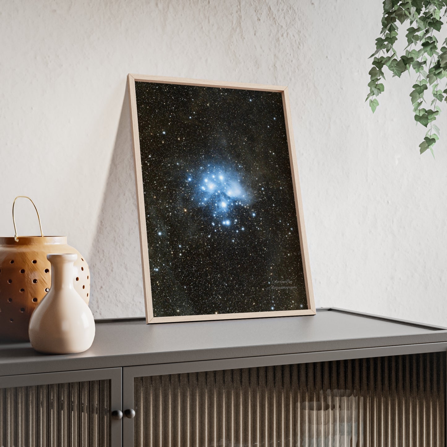 Wooden Frame The Pleiades Poster