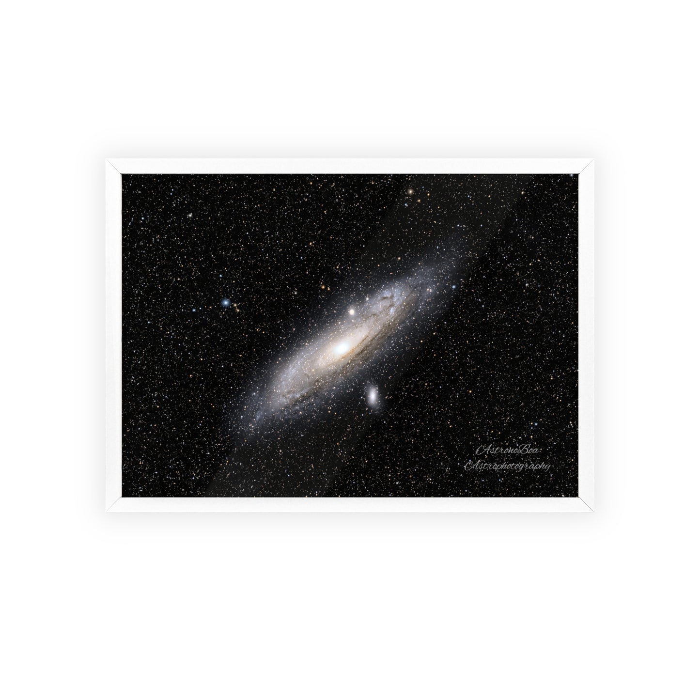 Wooden Frame Andromeda Galaxy Poster