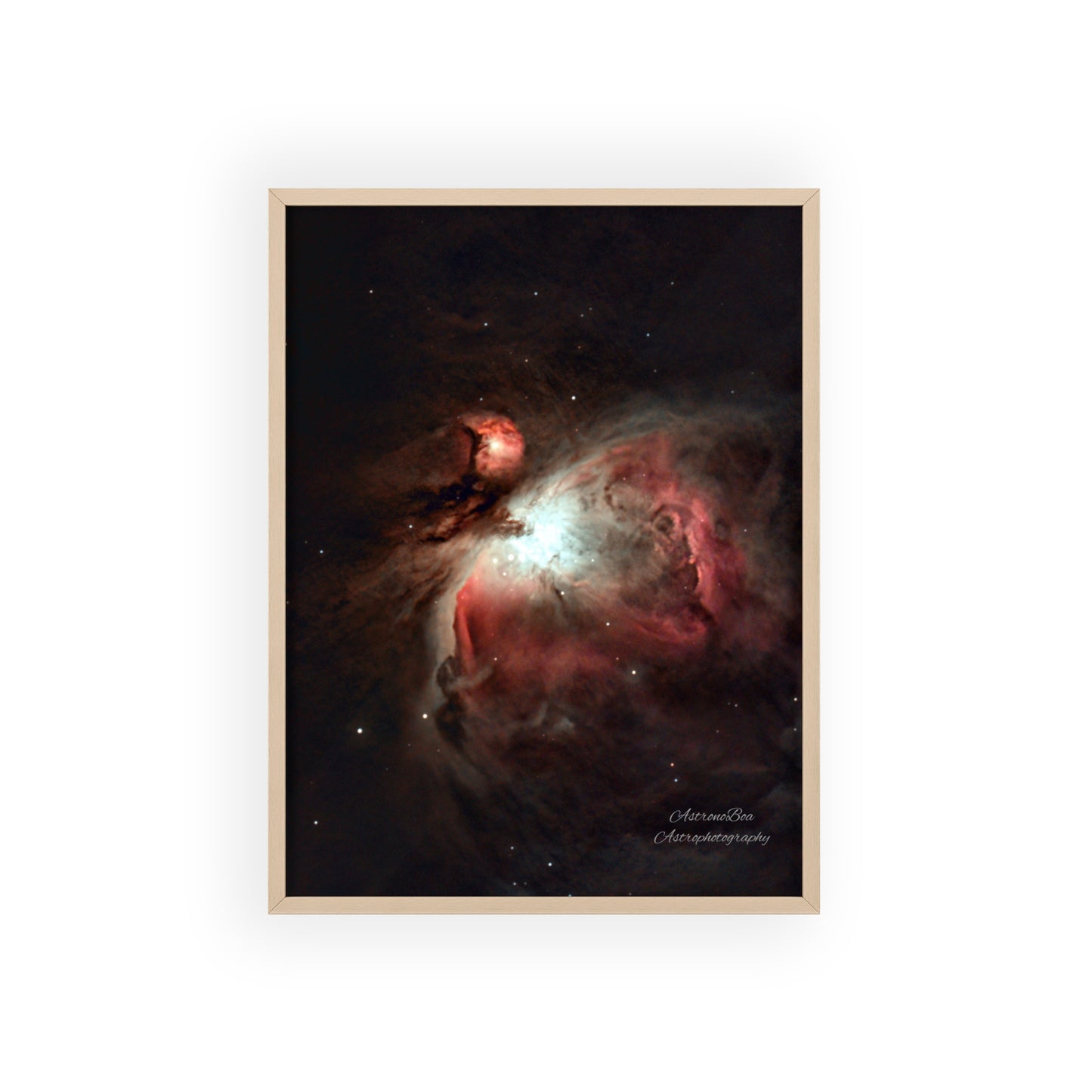 Wooden Frame Orion Nebula Poster