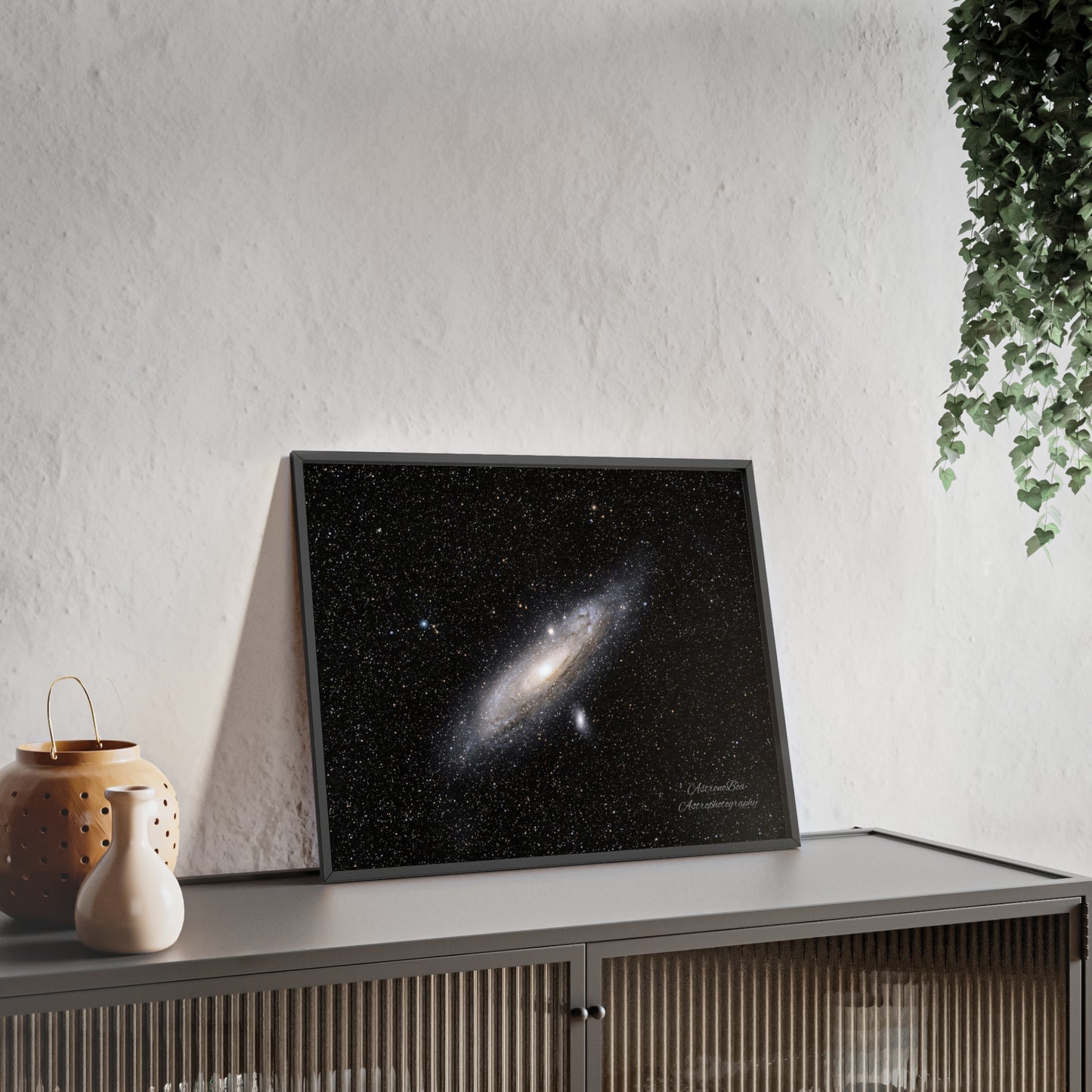 Wooden Frame Andromeda Galaxy Poster