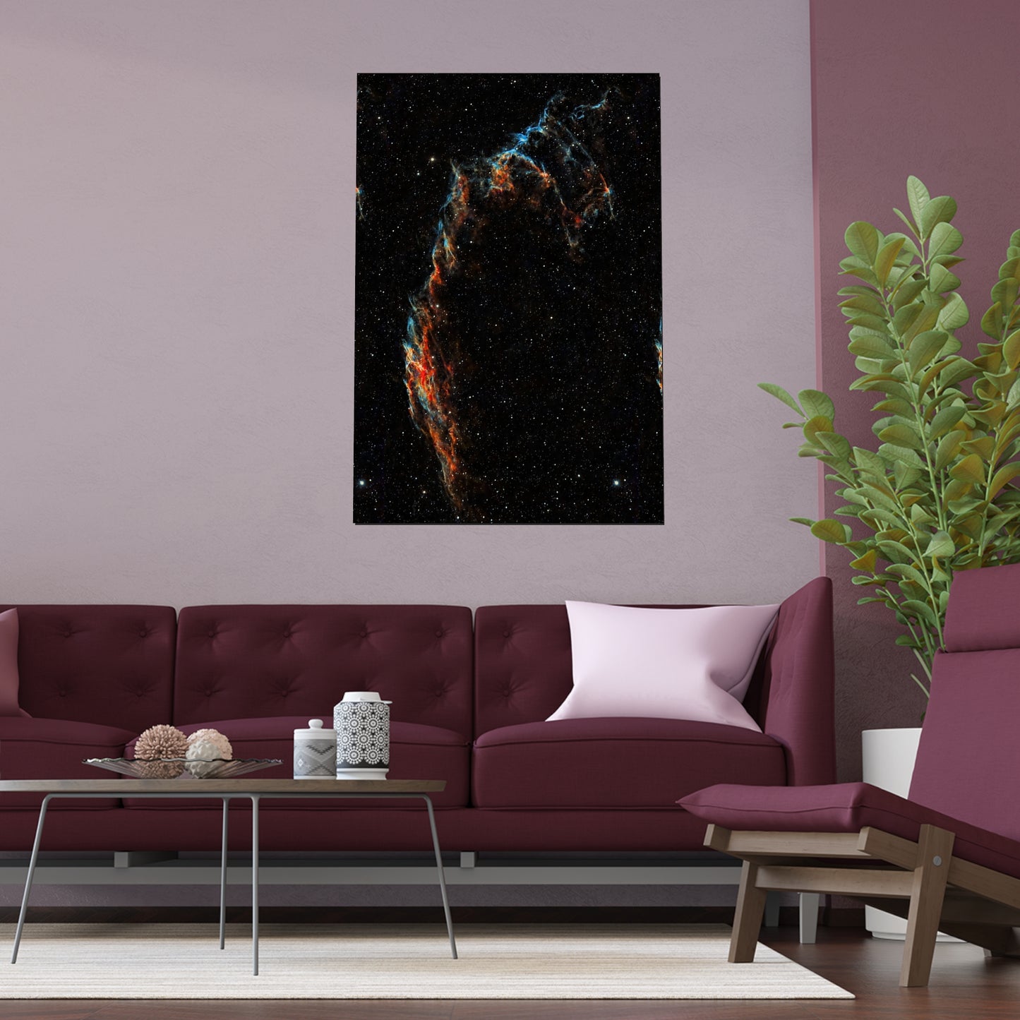 Indoor and Outdoor Silk Poster - The Eastern Veil NGC 6992 by AstronoBoa
