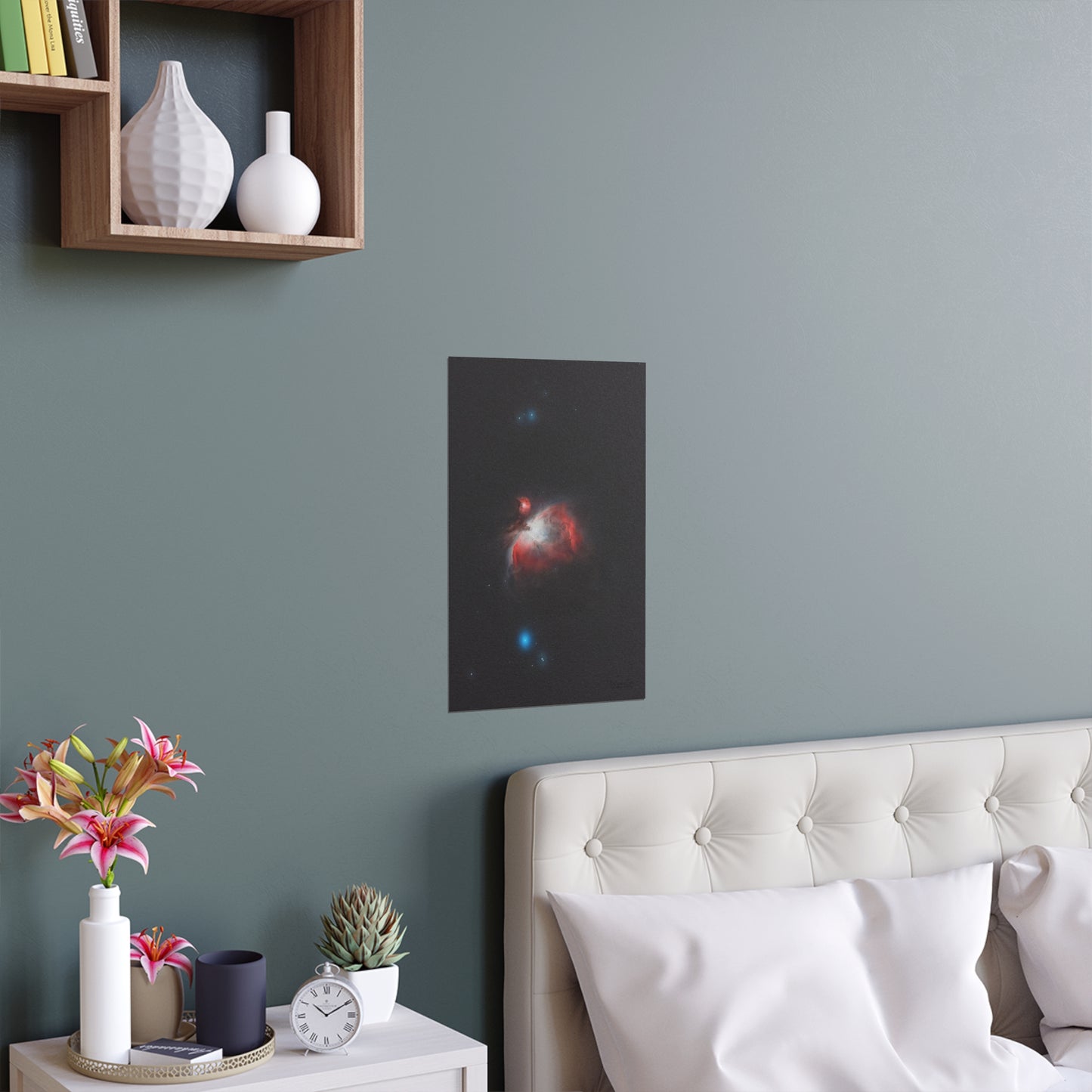 Indoor and Outdoor Silk Poster - Orion Nebula Astrophotography by AstronoBoa