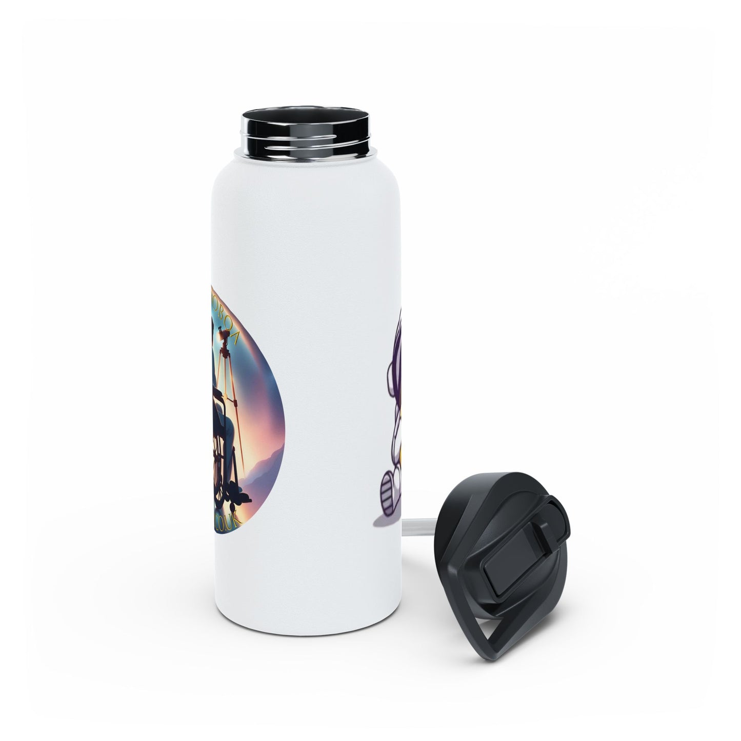 Water Bottle - Astronaut Celestial Journey Astronoboa Design