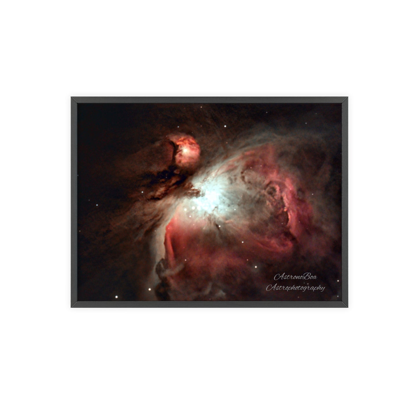 Wooden Frame Orion Nebula Poster