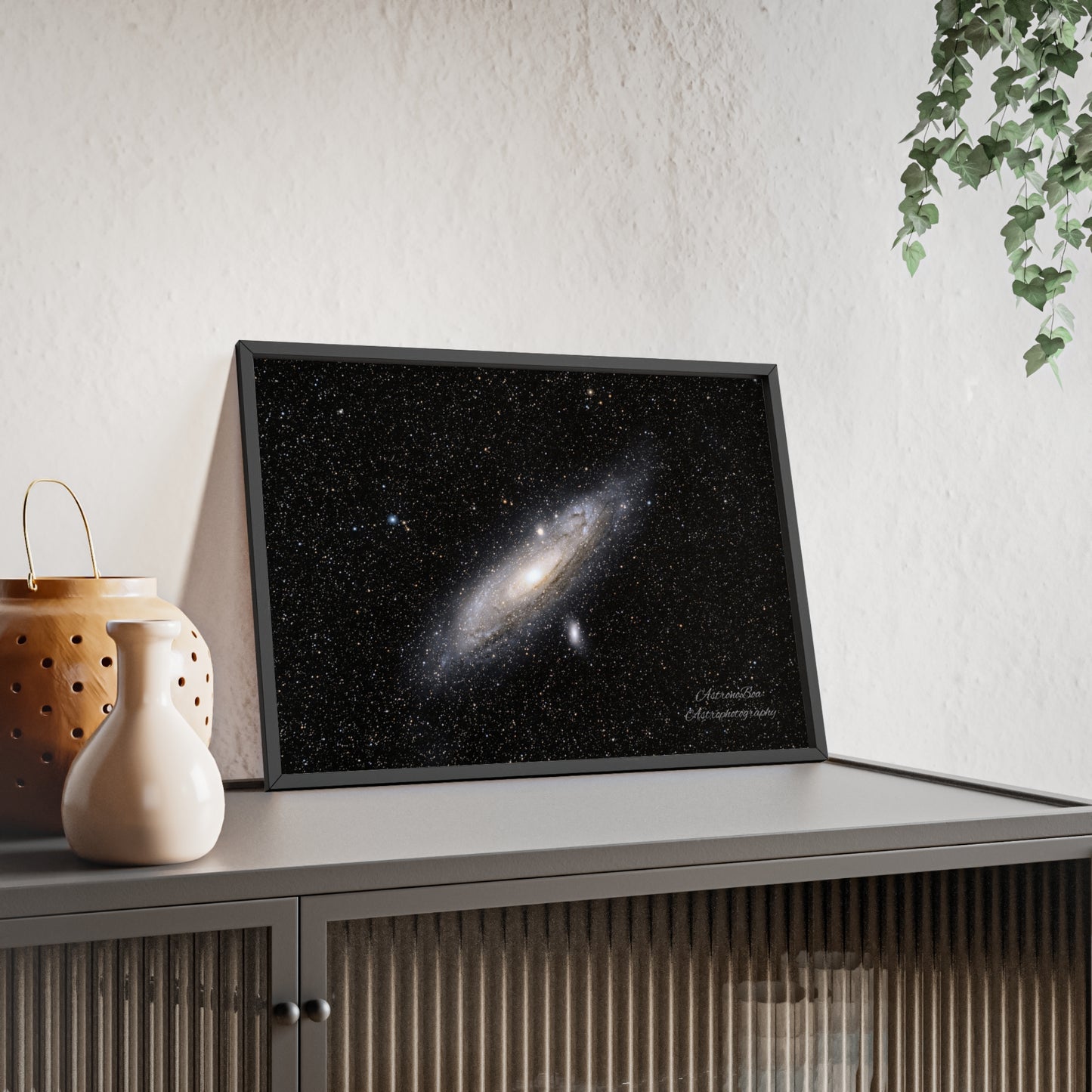 Wooden Frame Andromeda Galaxy Poster