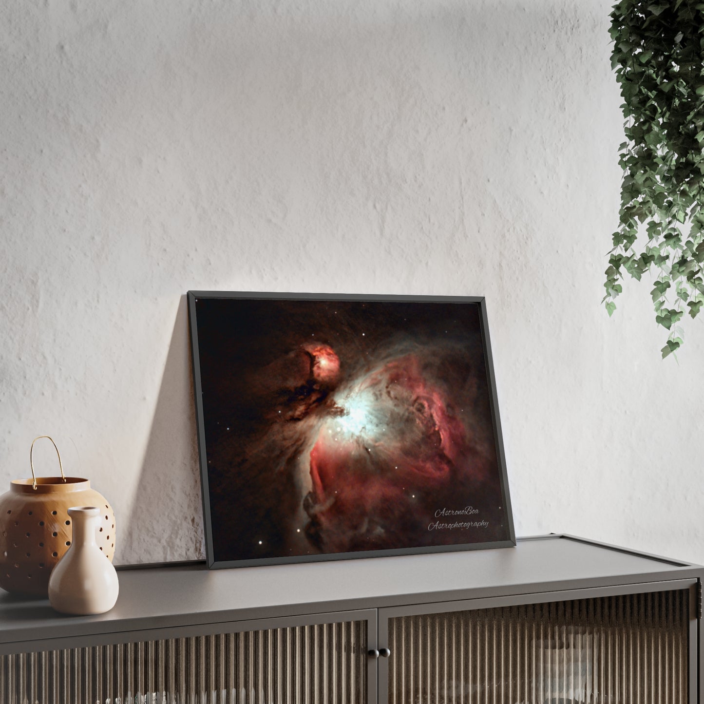 Wooden Frame Orion Nebula Poster