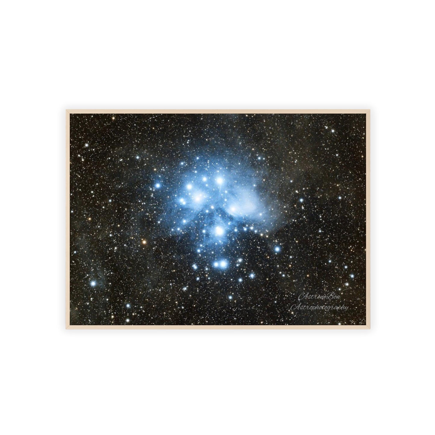Wooden Frame The Pleiades Poster