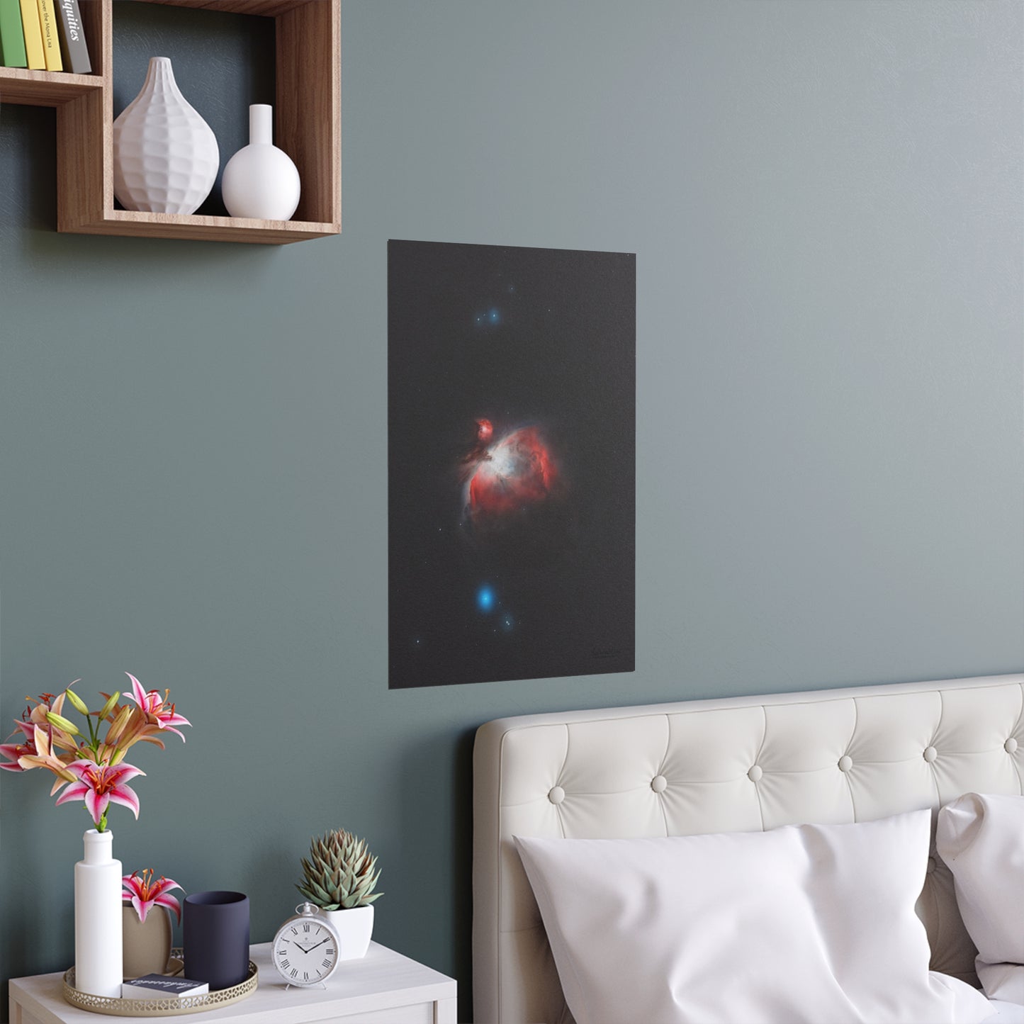 Indoor and Outdoor Silk Poster - Orion Nebula Astrophotography by AstronoBoa