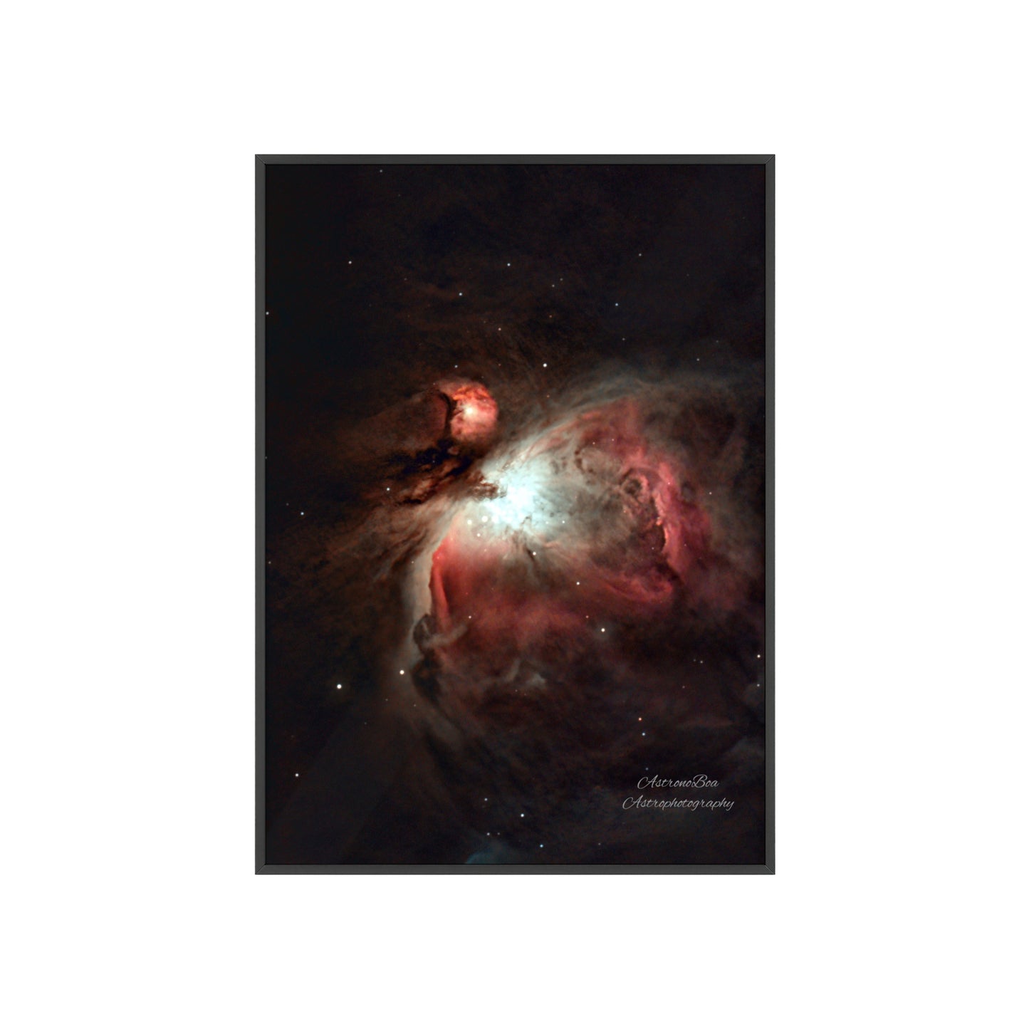 Wooden Frame Orion Nebula Poster