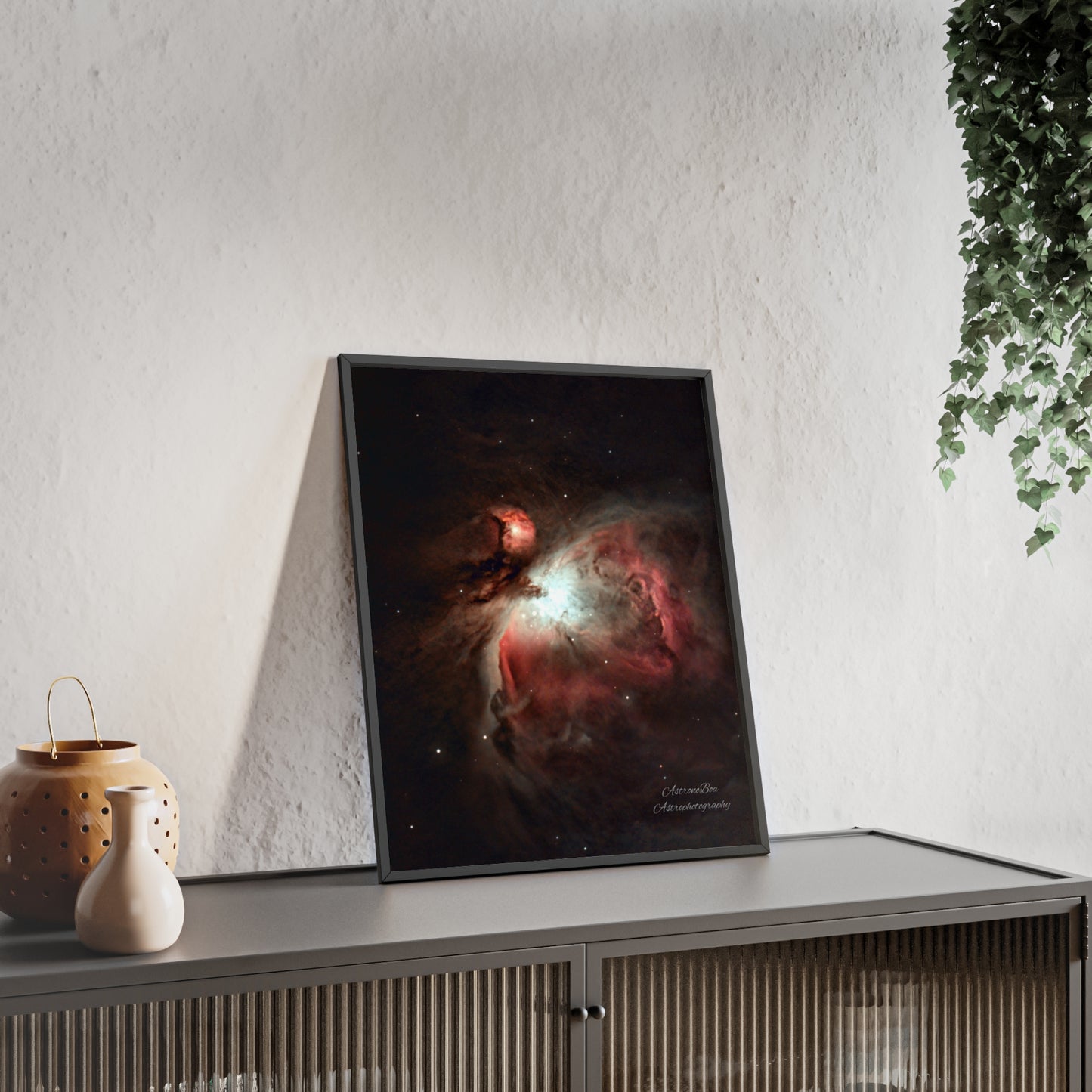 Wooden Frame Orion Nebula Poster