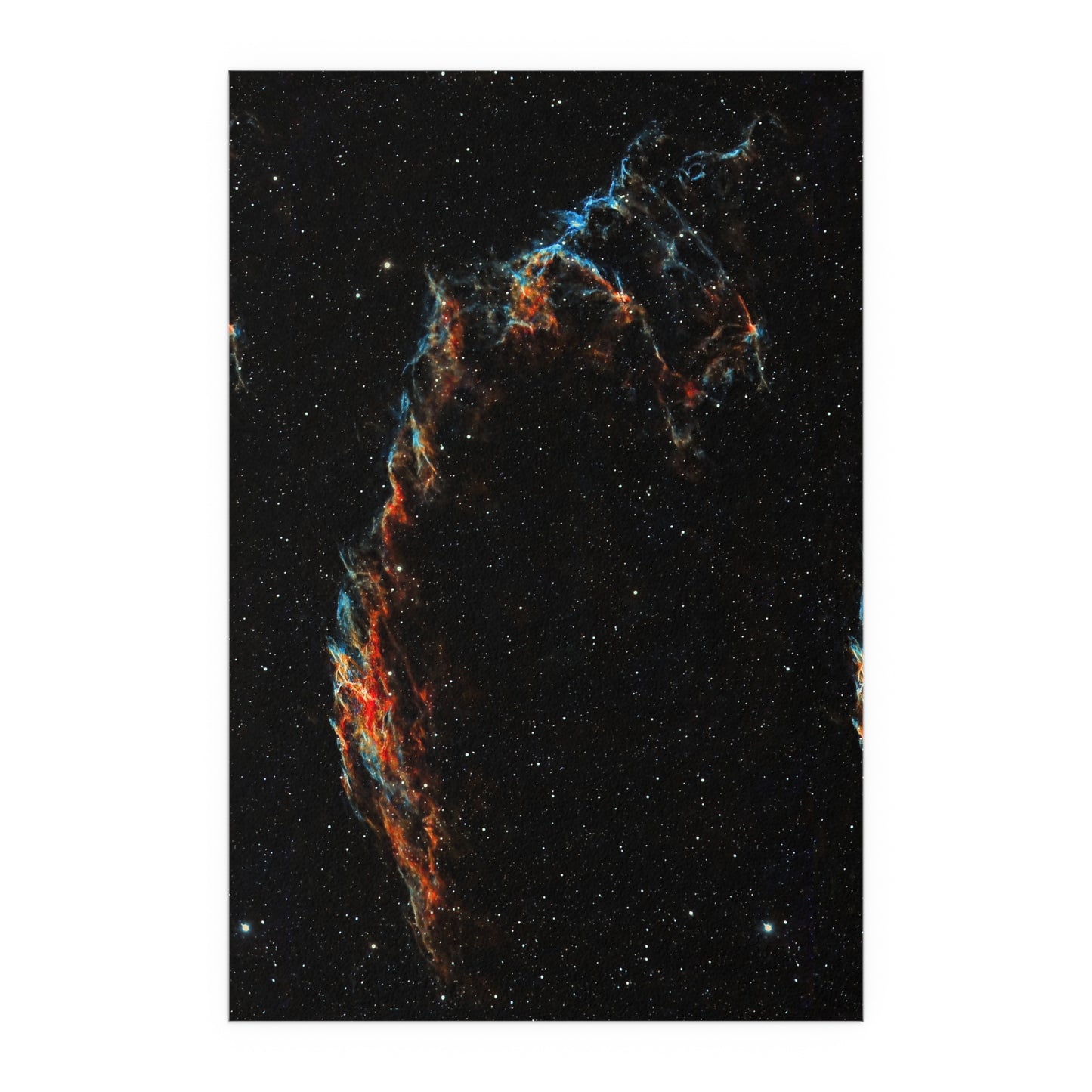 Indoor and Outdoor Silk Poster - The Eastern Veil NGC 6992 by AstronoBoa