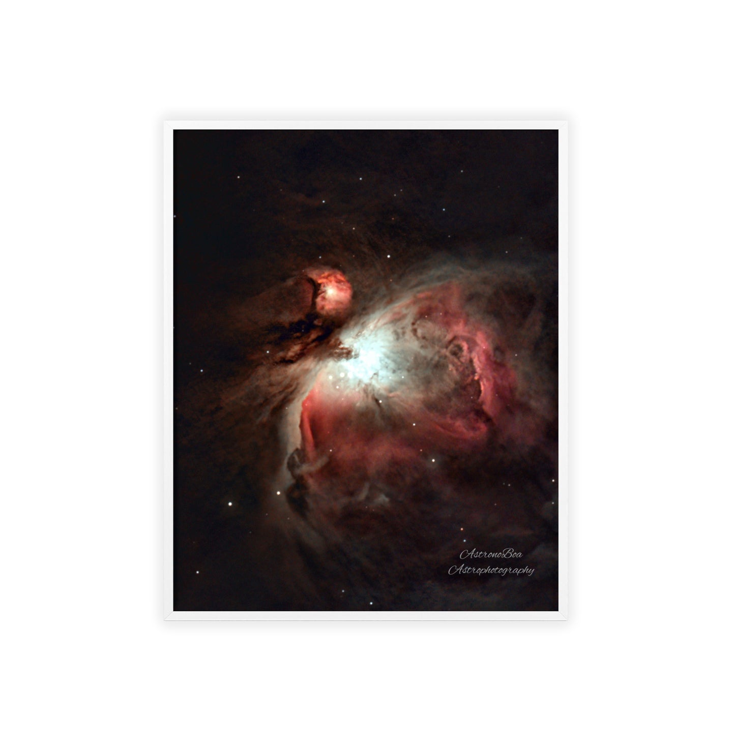 Wooden Frame Orion Nebula Poster