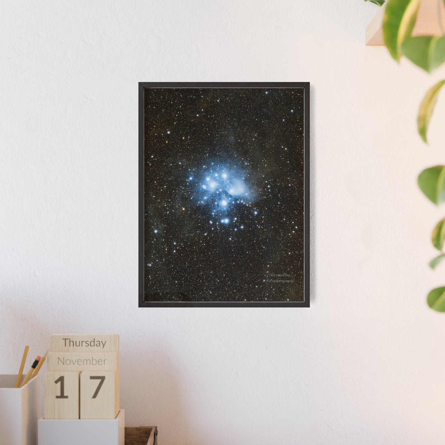 Wooden Frame The Pleiades Poster