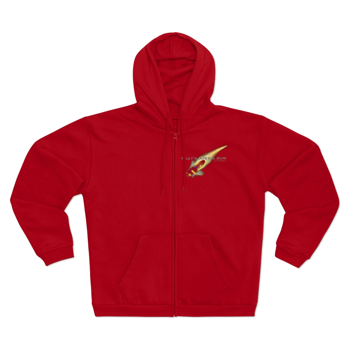 Unisex Hooded Zip Sweatshirt 'That's just a bug'