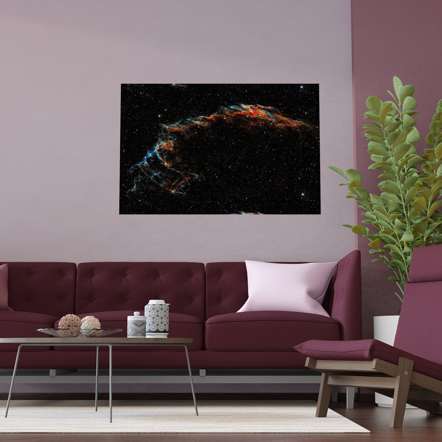 Indoor and Outdoor Silk Poster - The Eastern Veil NGC 6992 by AstronoBoa