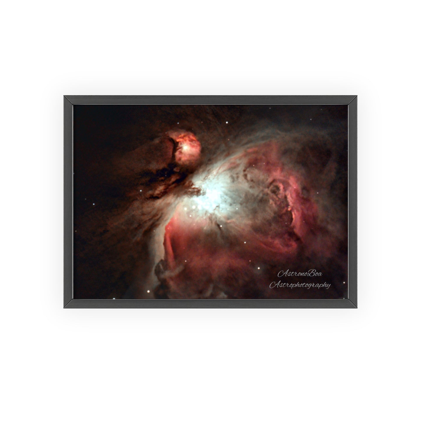 Wooden Frame Orion Nebula Poster