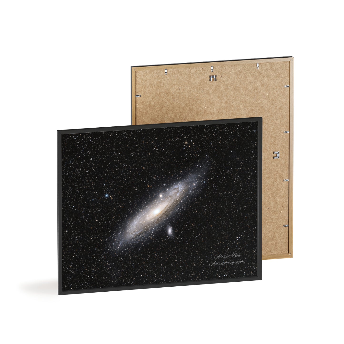 Wooden Frame Andromeda Galaxy Poster