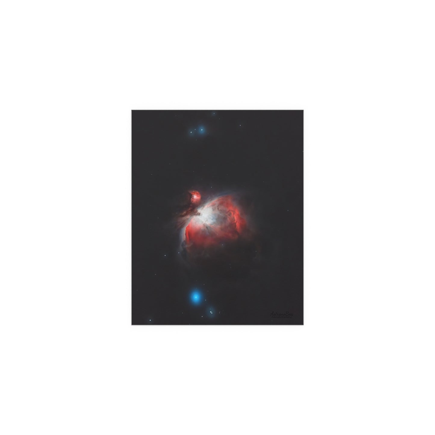 Indoor and Outdoor Silk Poster - Orion Nebula Astrophotography by AstronoBoa