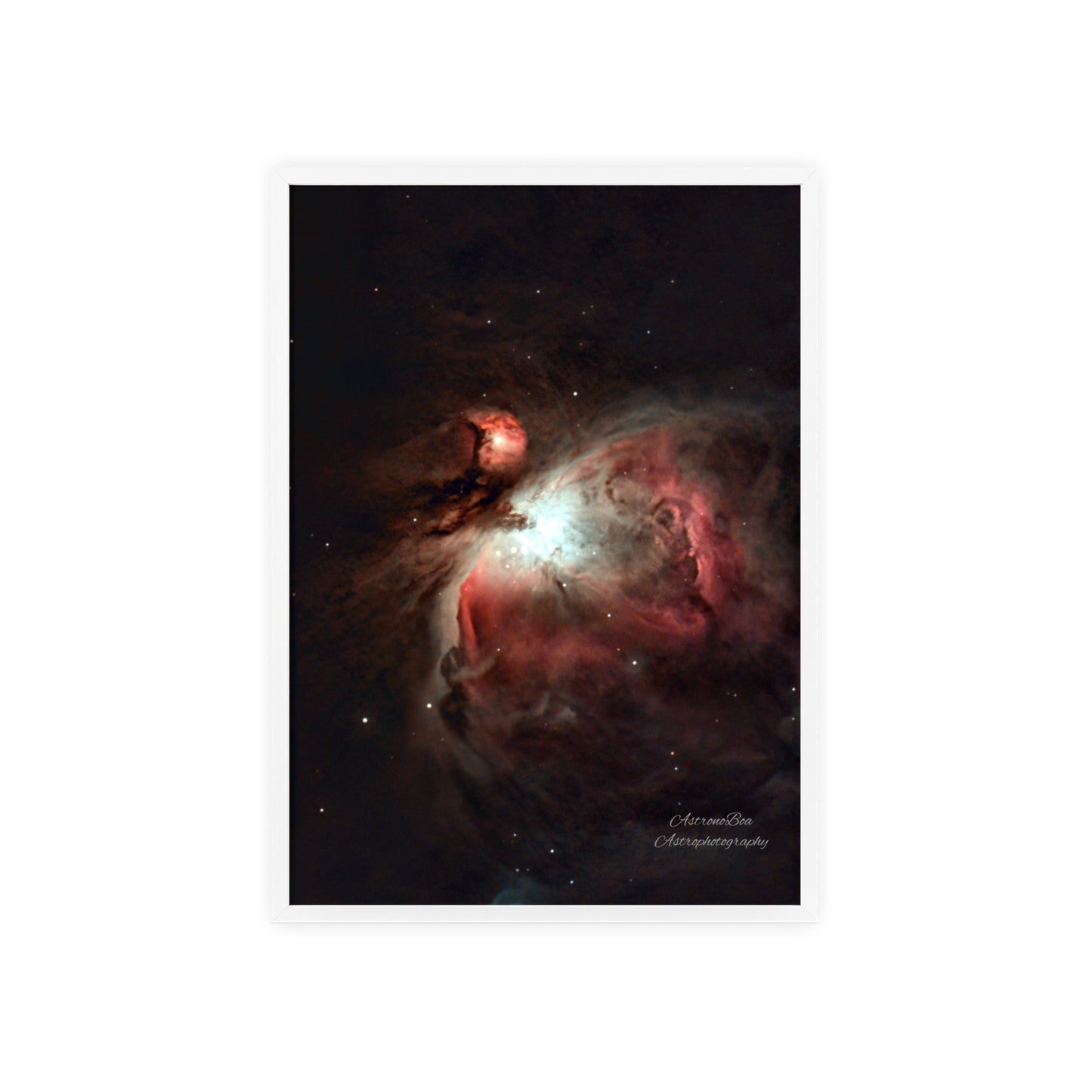 Wooden Frame Orion Nebula Poster