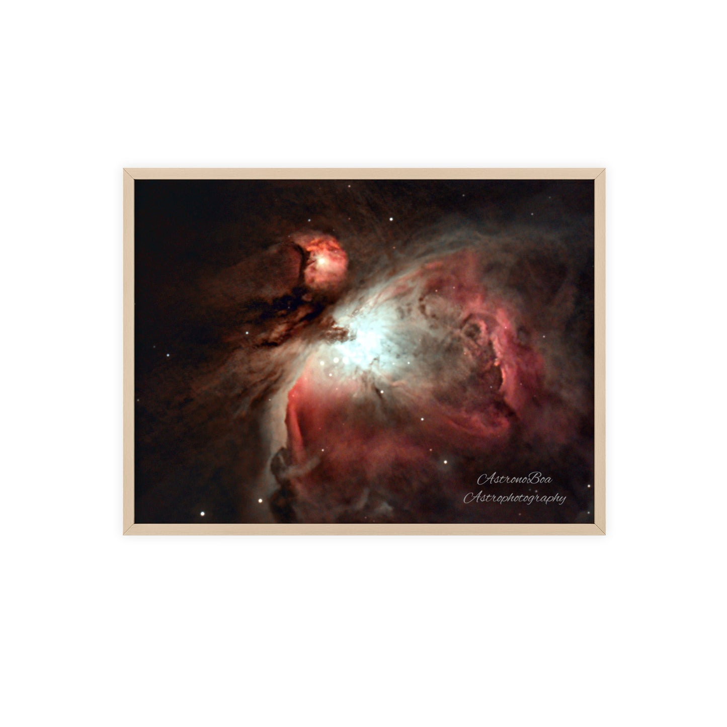 Wooden Frame Orion Nebula Poster