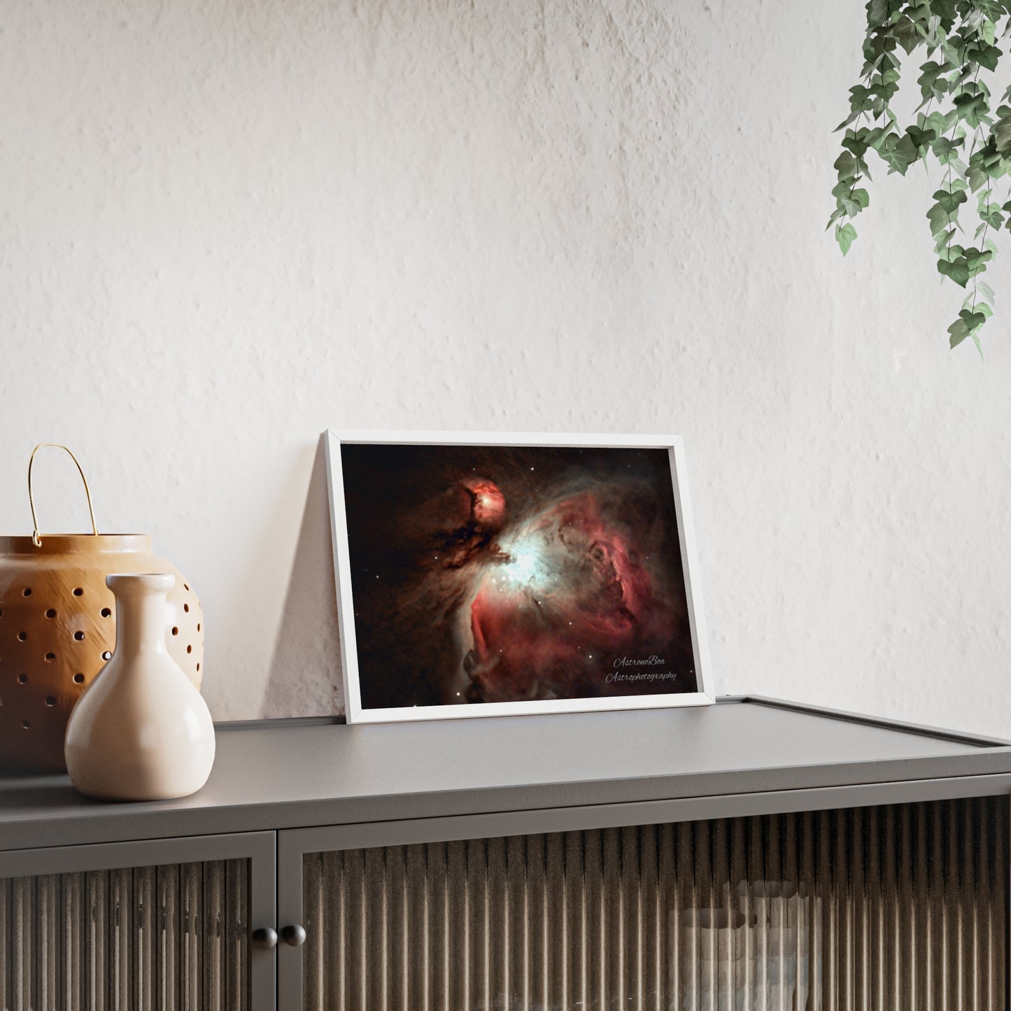 Wooden Frame Orion Nebula Poster