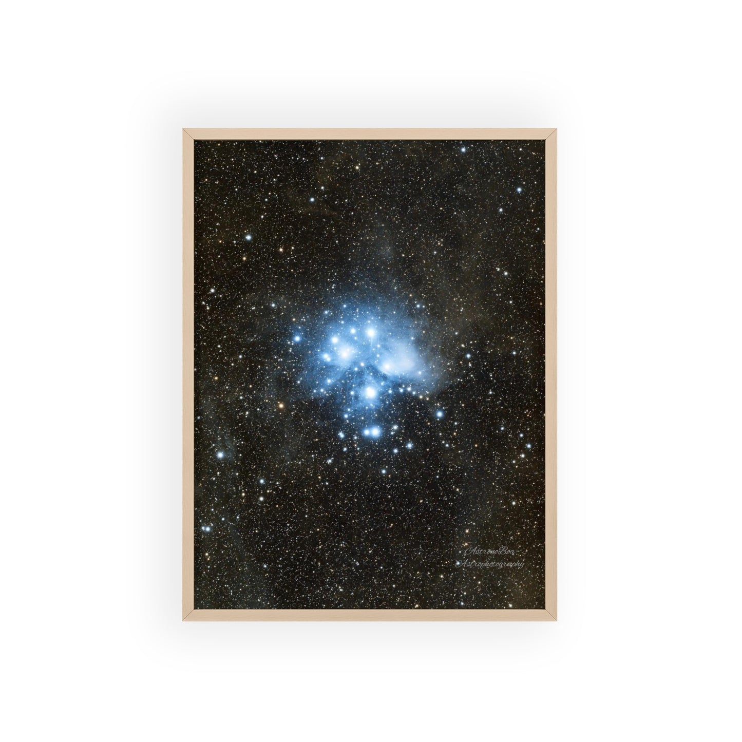 Wooden Frame The Pleiades Poster