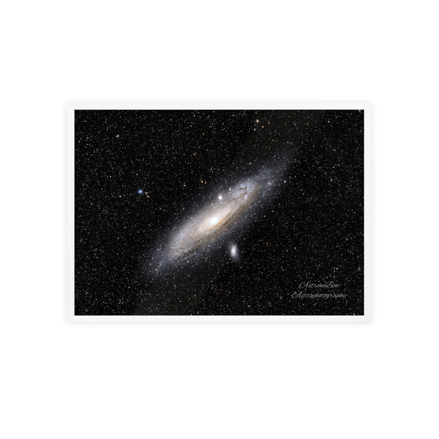 Wooden Frame Andromeda Galaxy Poster
