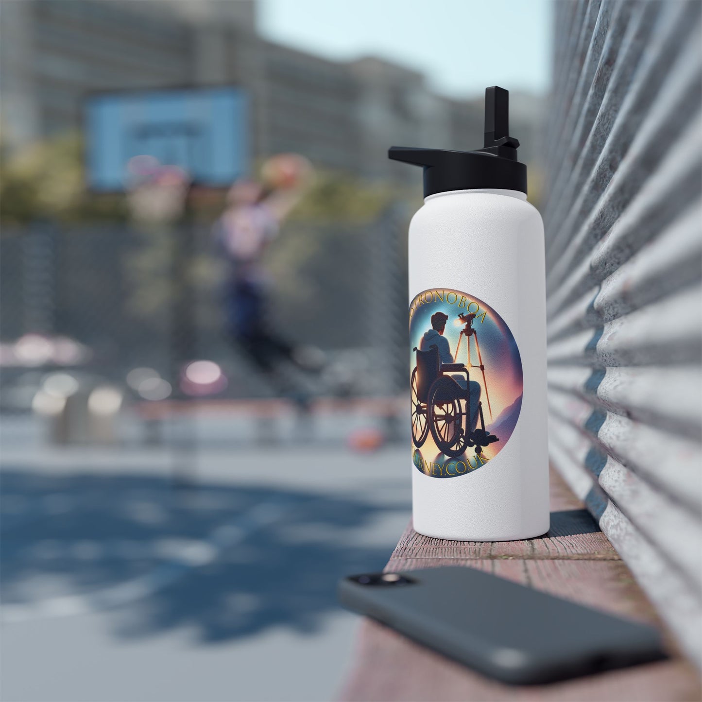 Water Bottle - Astronaut Celestial Journey Astronoboa Design