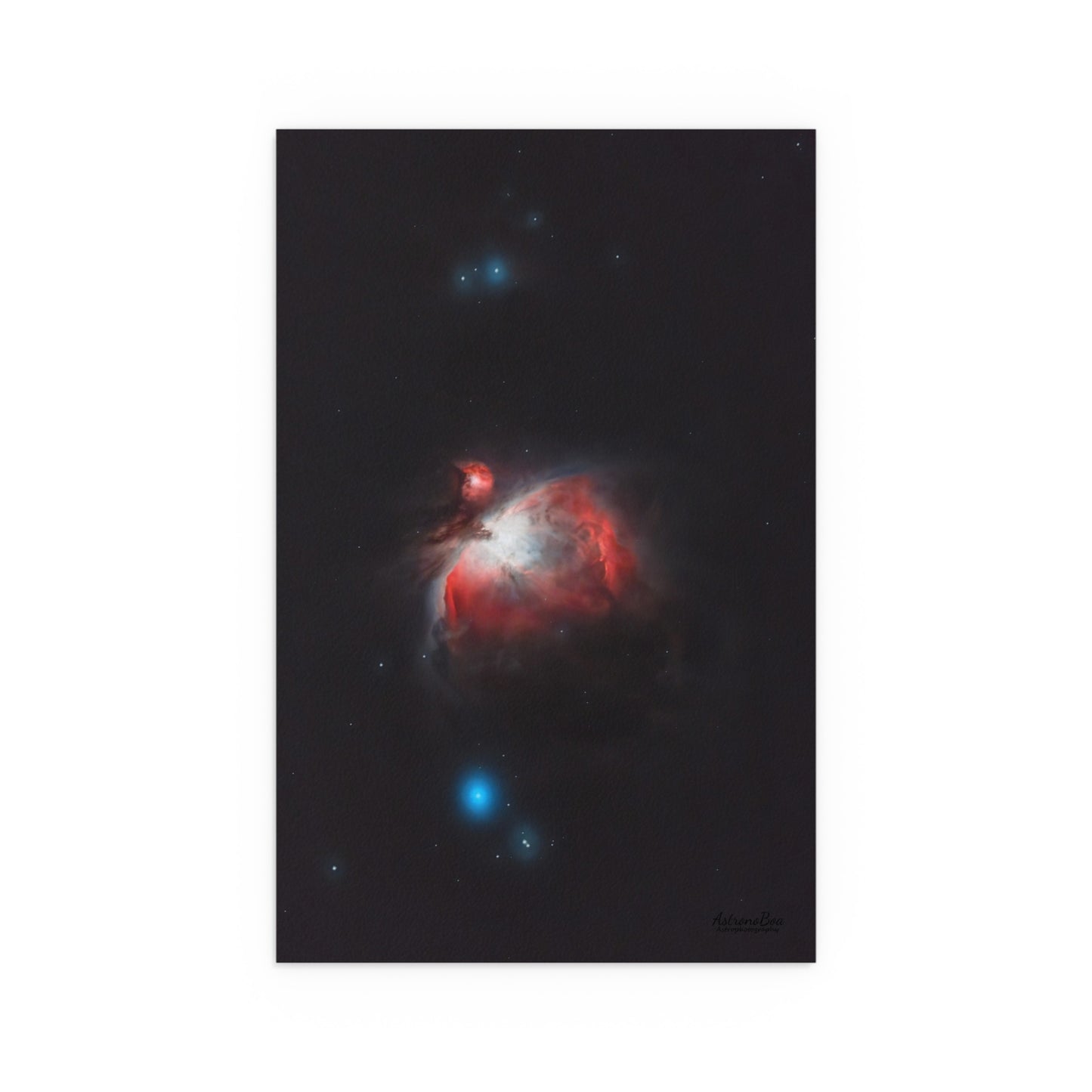 Indoor and Outdoor Silk Poster - Orion Nebula Astrophotography by AstronoBoa