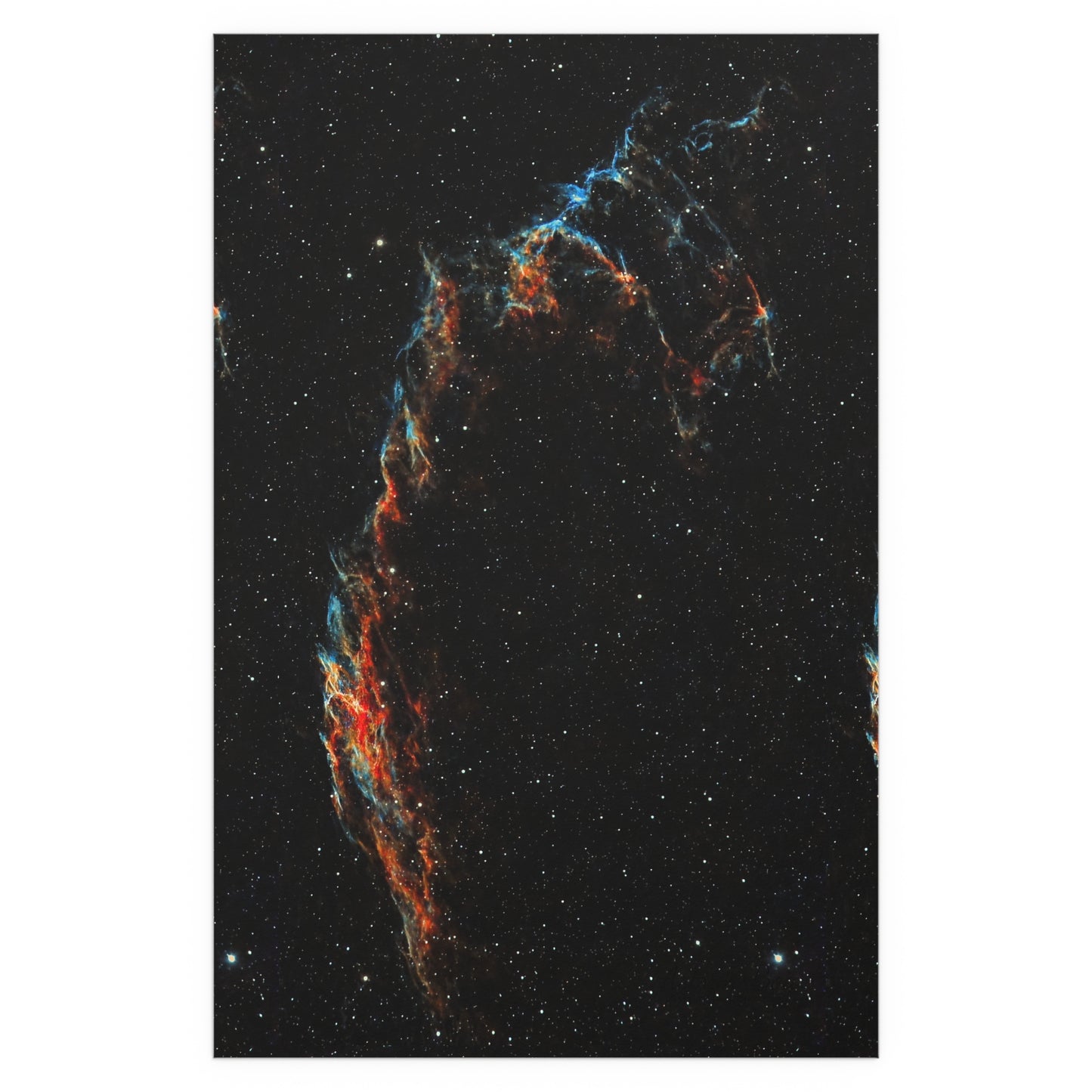 Indoor and Outdoor Silk Poster - The Eastern Veil NGC 6992 by AstronoBoa