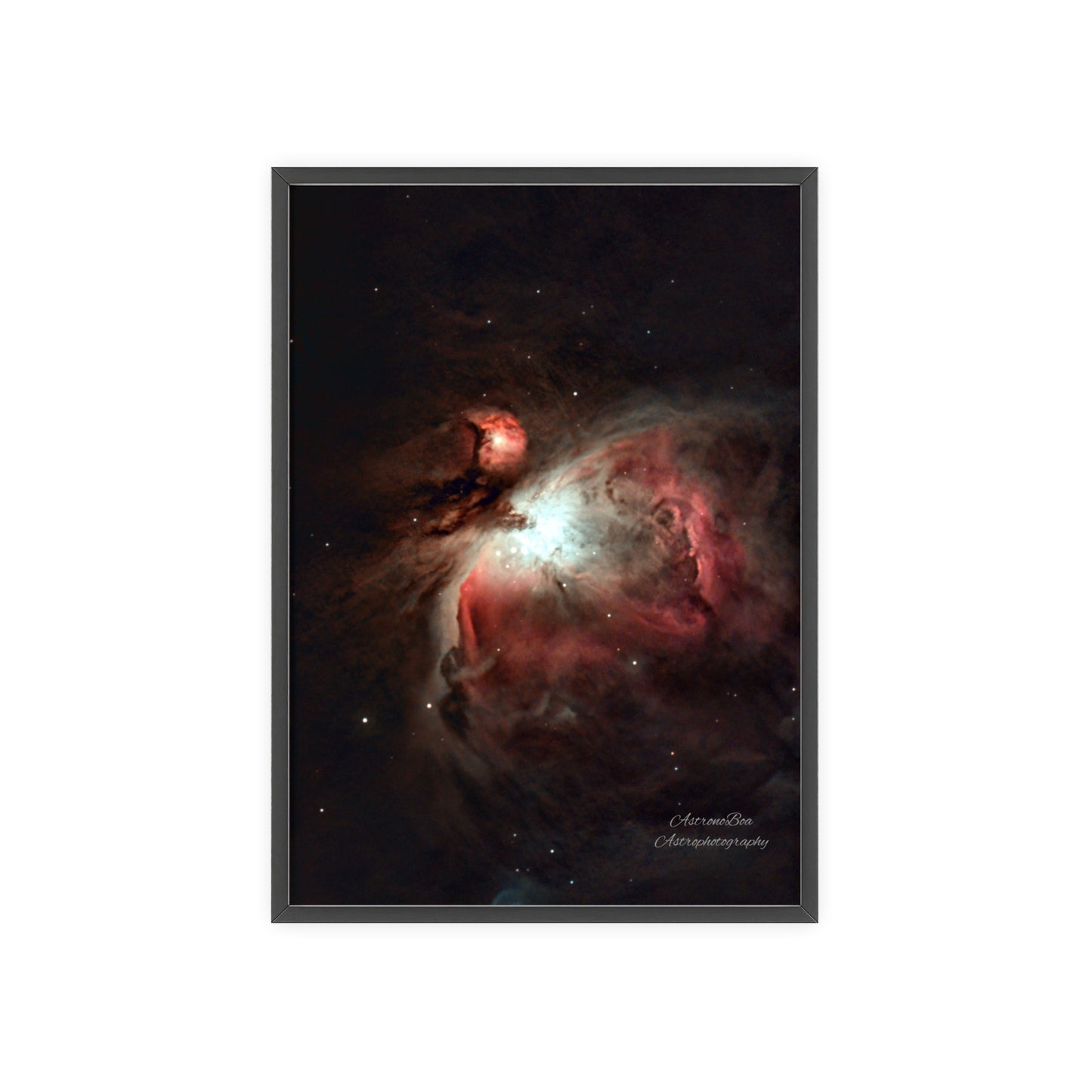 Wooden Frame Orion Nebula Poster