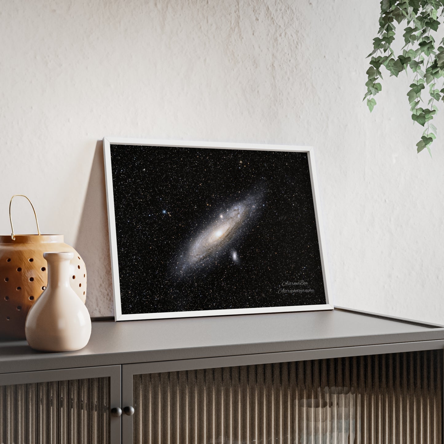 Wooden Frame Andromeda Galaxy Poster