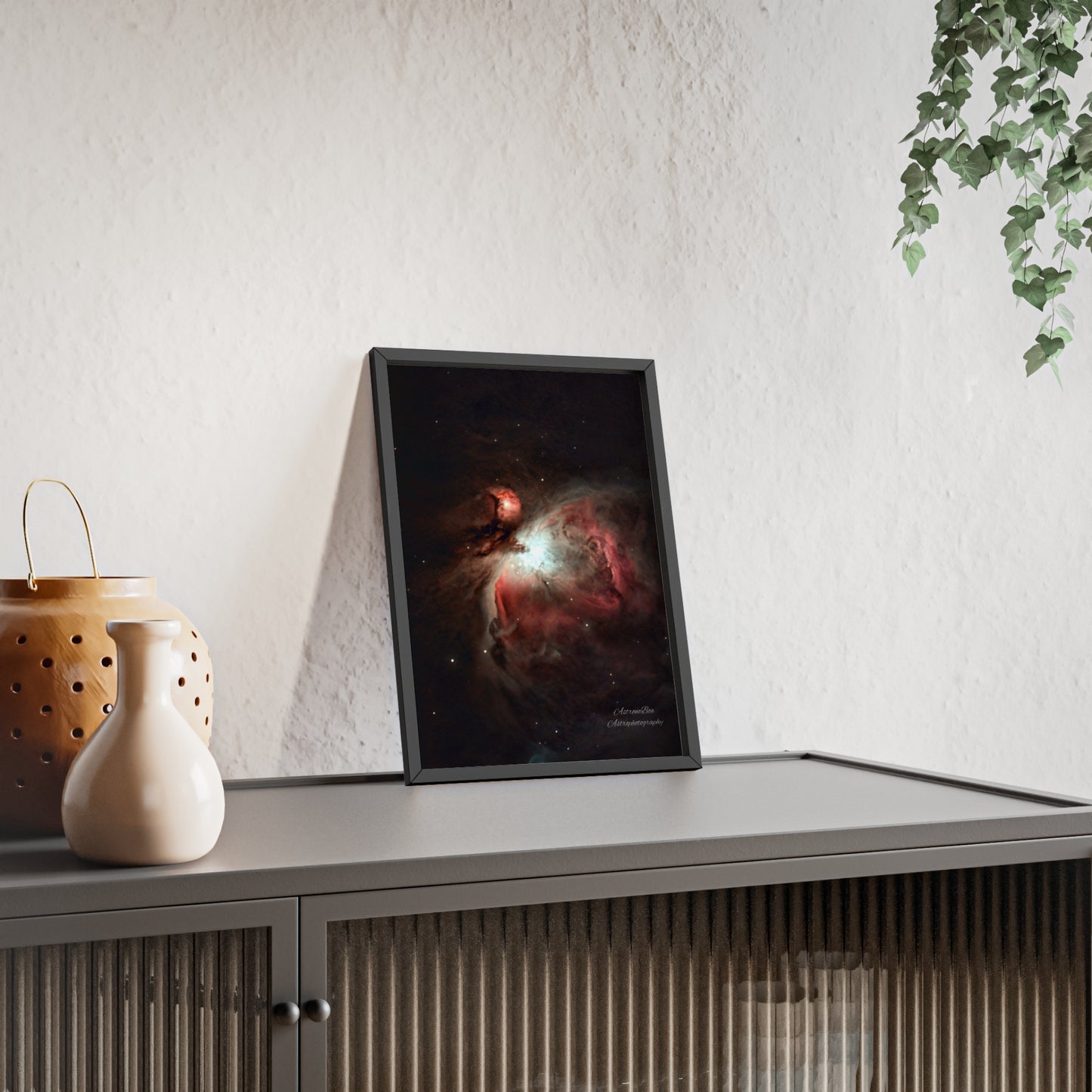 Wooden Frame Orion Nebula Poster