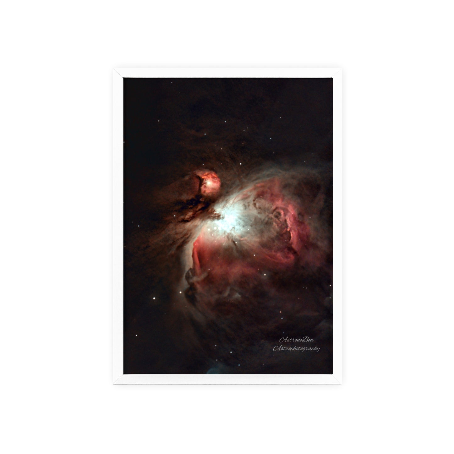 Wooden Frame Orion Nebula Poster
