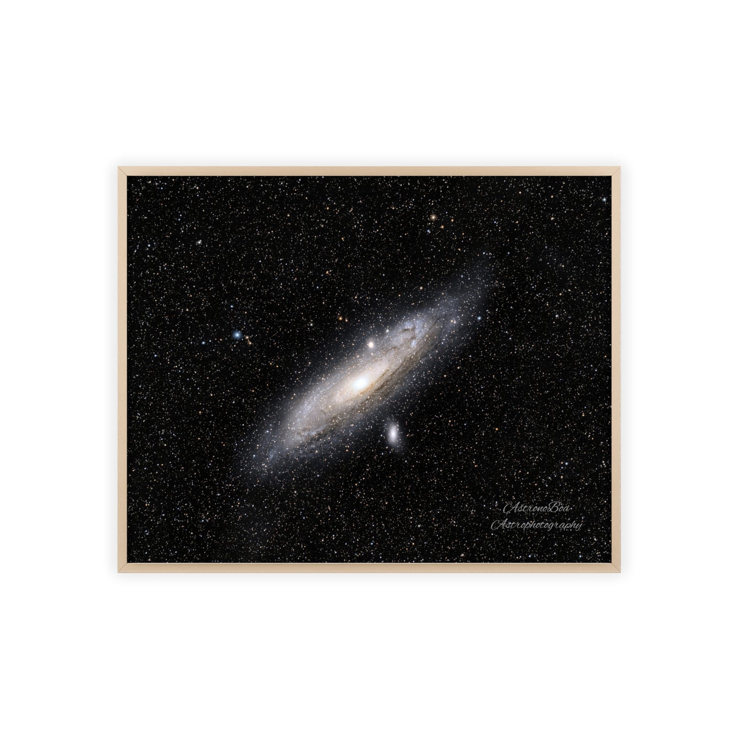 Wooden Frame Andromeda Galaxy Poster
