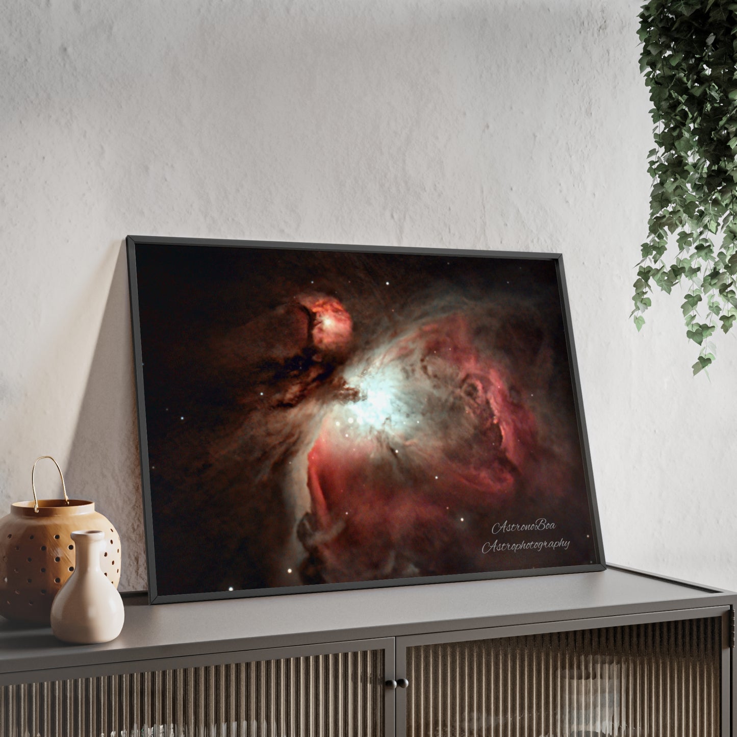 Wooden Frame Orion Nebula Poster