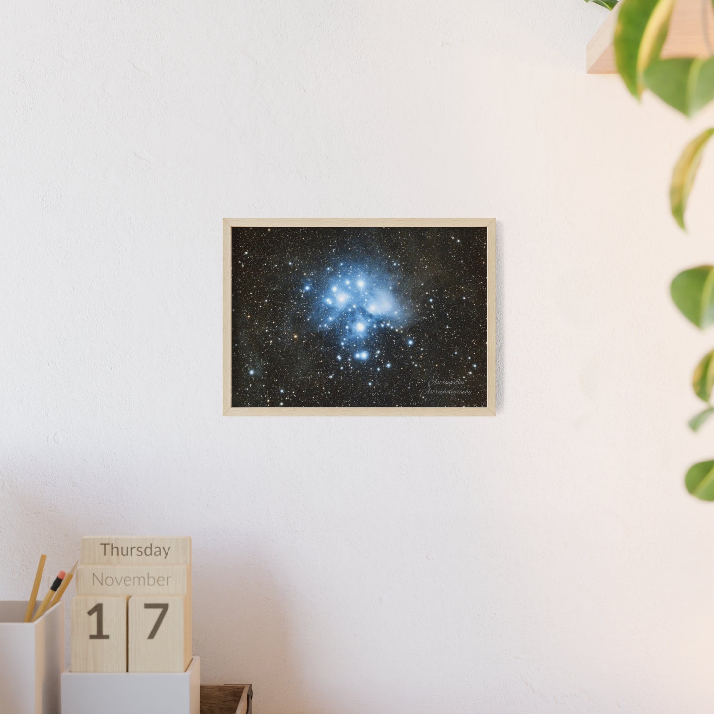 Wooden Frame The Pleiades Poster