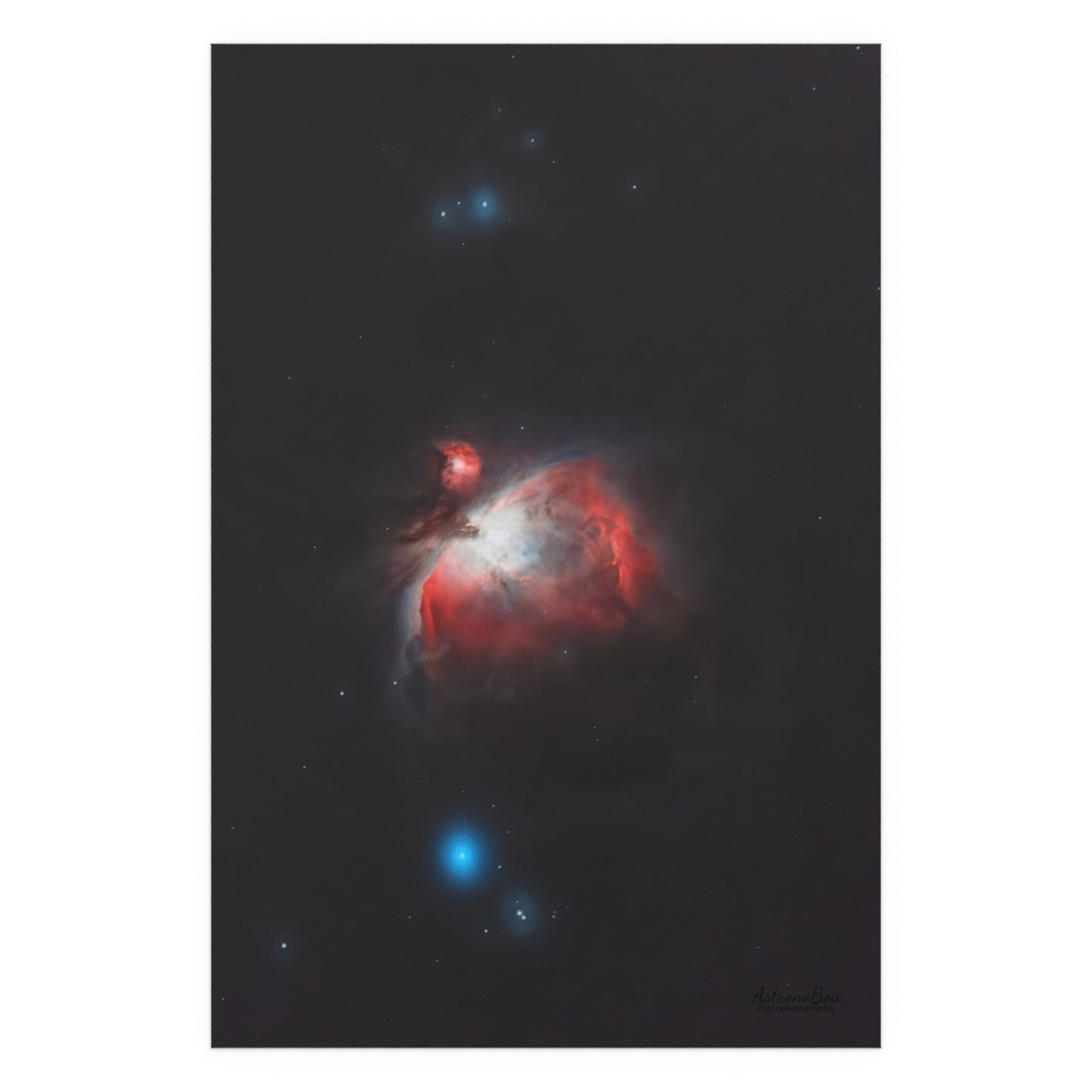 Indoor and Outdoor Silk Poster - Orion Nebula Astrophotography by AstronoBoa