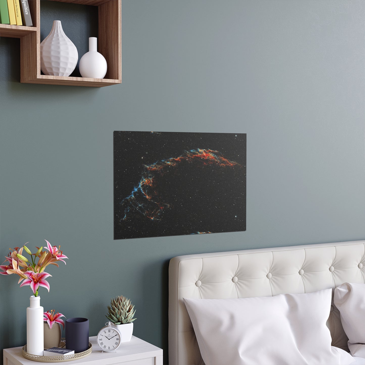 Indoor and Outdoor Silk Poster - The Eastern Veil NGC 6992 by AstronoBoa