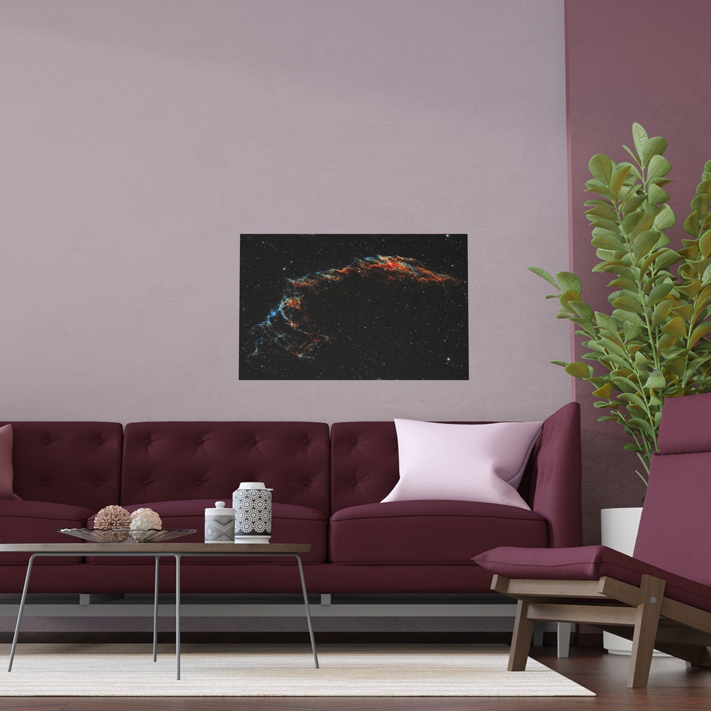 Indoor and Outdoor Silk Poster - The Eastern Veil NGC 6992 by AstronoBoa