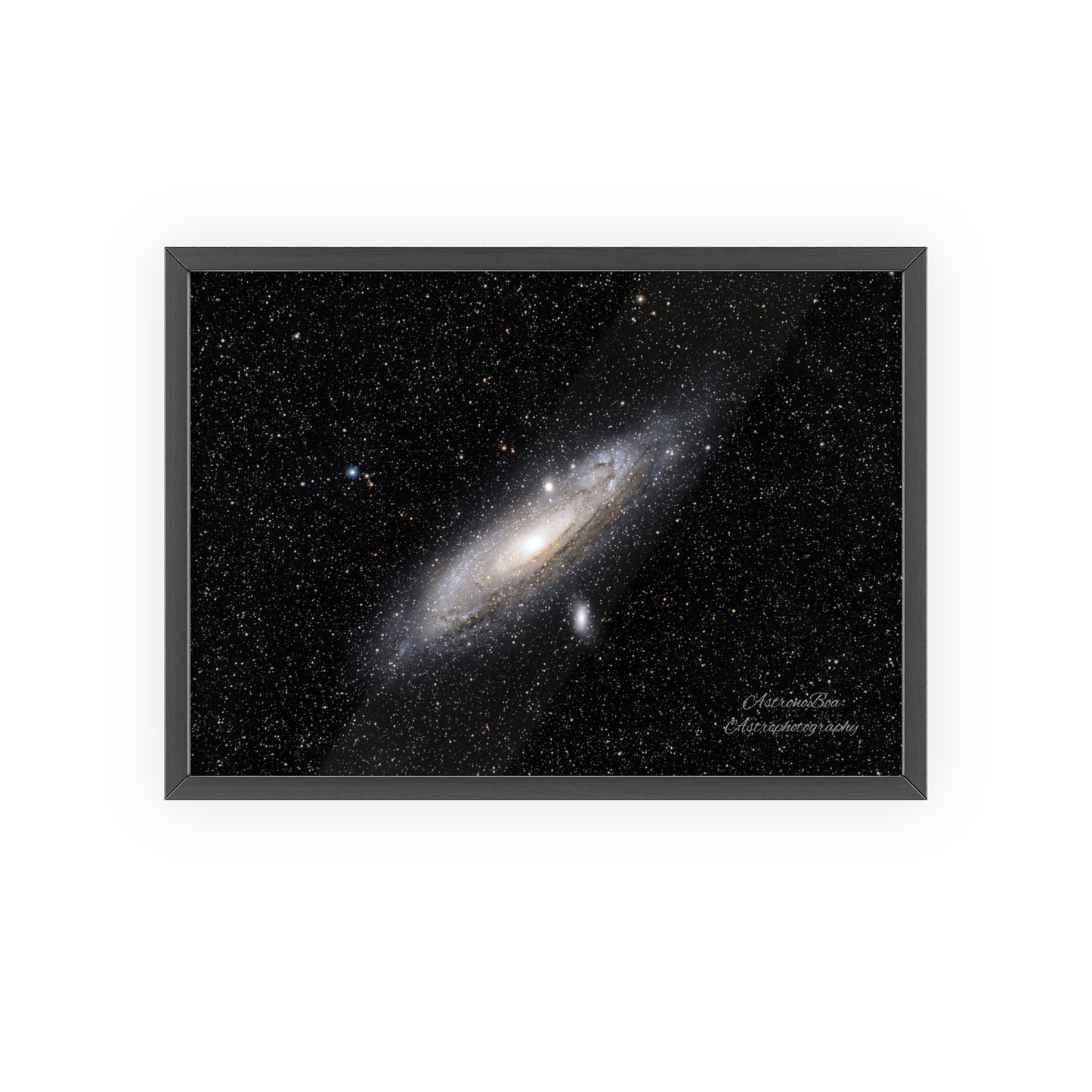 Wooden Frame Andromeda Galaxy Poster