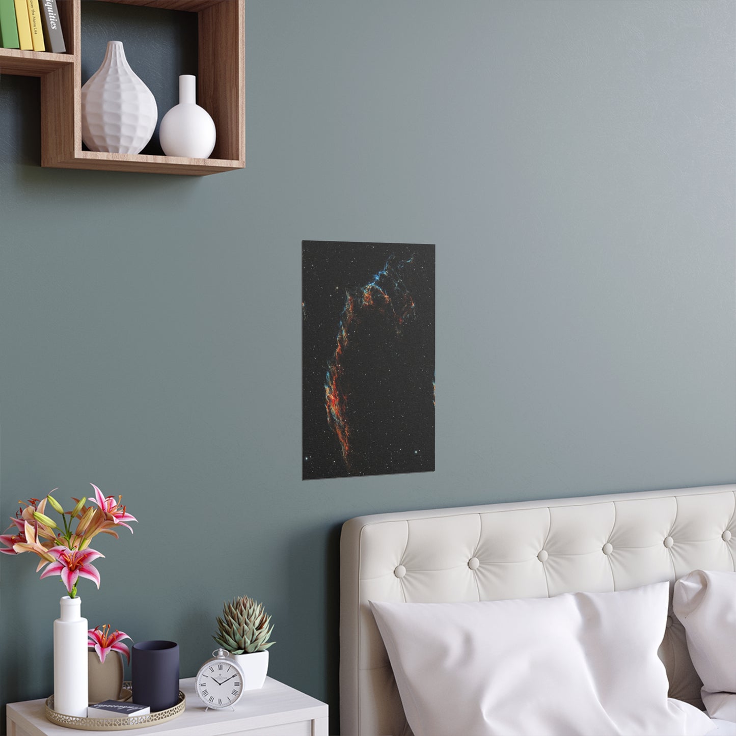 Indoor and Outdoor Silk Poster - The Eastern Veil NGC 6992 by AstronoBoa